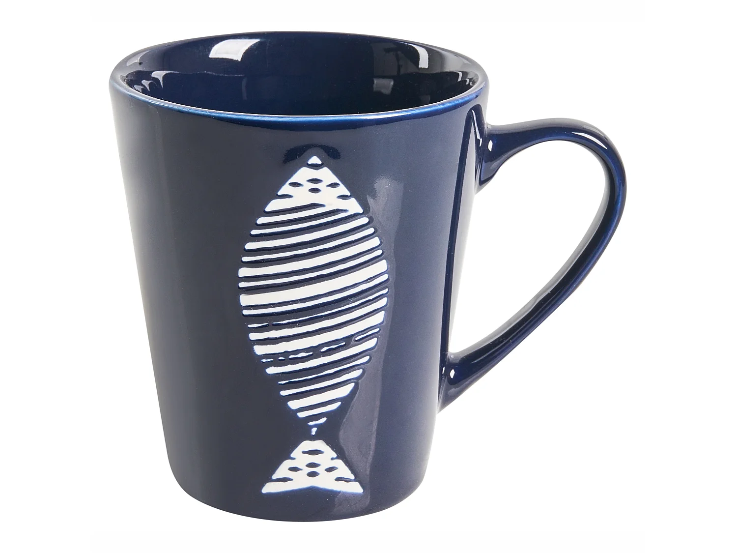 Set de 16 couverts de table TAMARIND Porcelaine Blanc/bleu