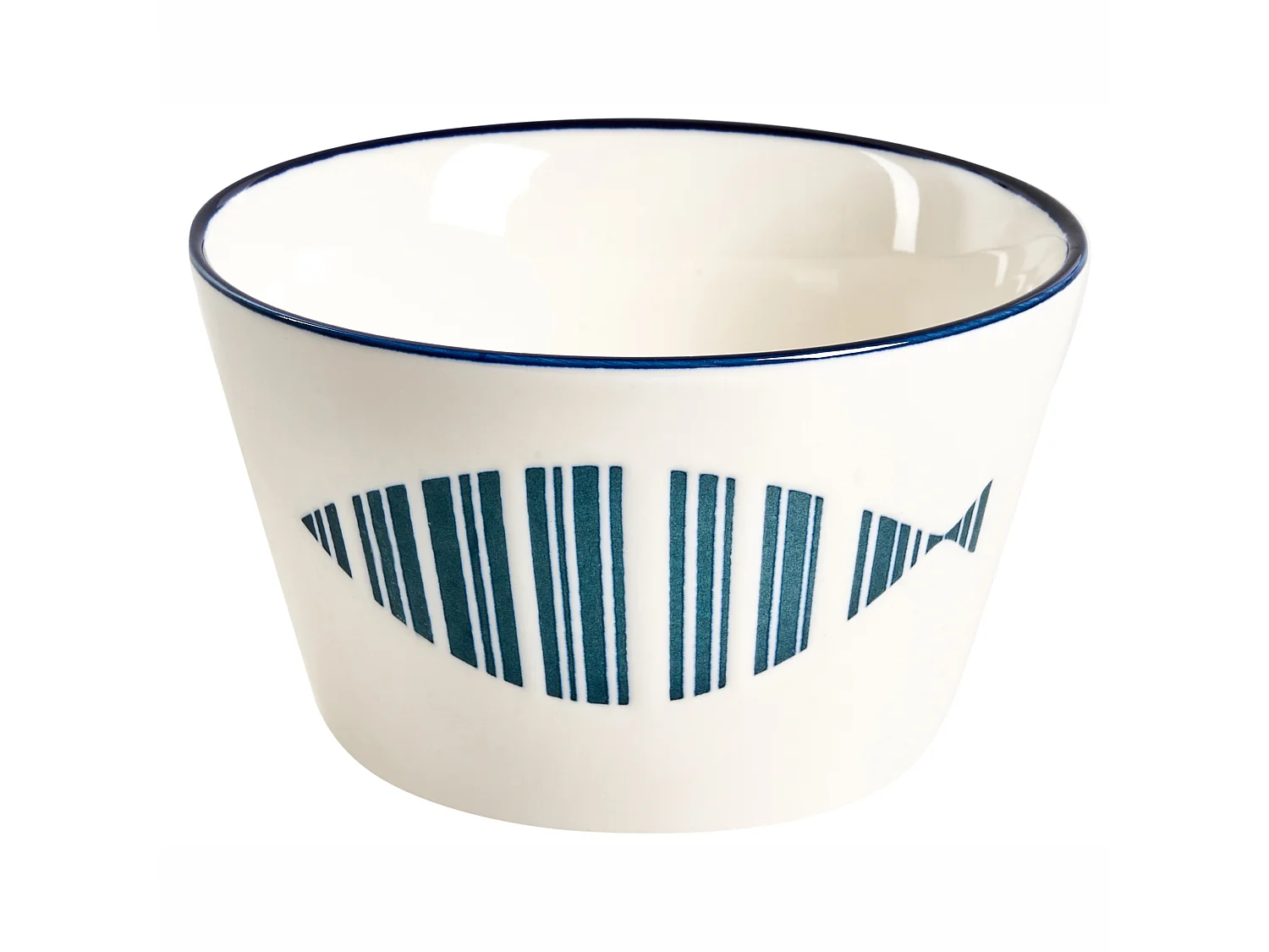 Set de 16 couverts de table TAMARIND Porcelaine Blanc/bleu
