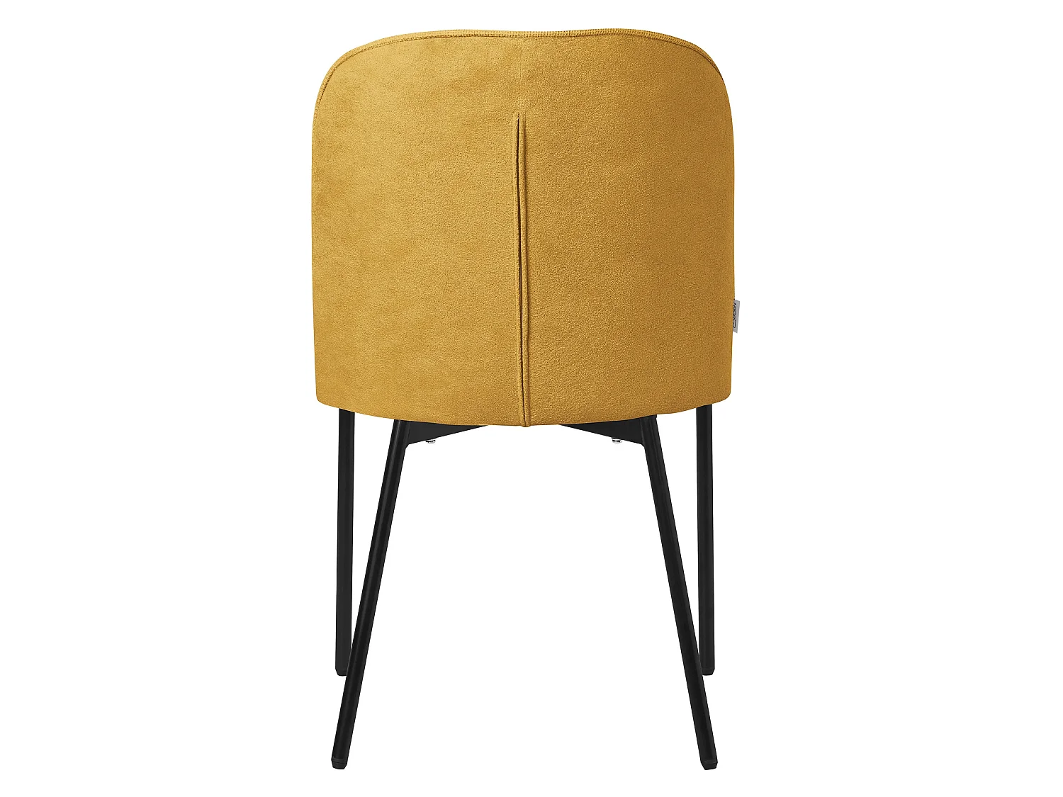ML-Design 6 Sillas de comedor redondas mostaza poliéster tapizado con patas de metal asiento acolchado con respaldo diseño atemporal mueble ergonómico