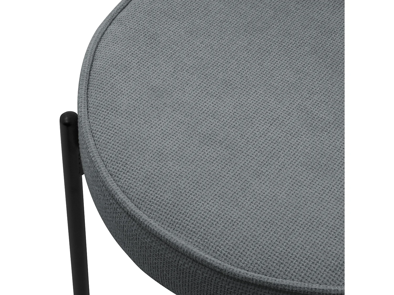 Lot de 4 chaises de salle à manger anthracite en polyester pieds en métal dossier arrondi ergonomique assise rembourrée sièges pour cuisine et salon