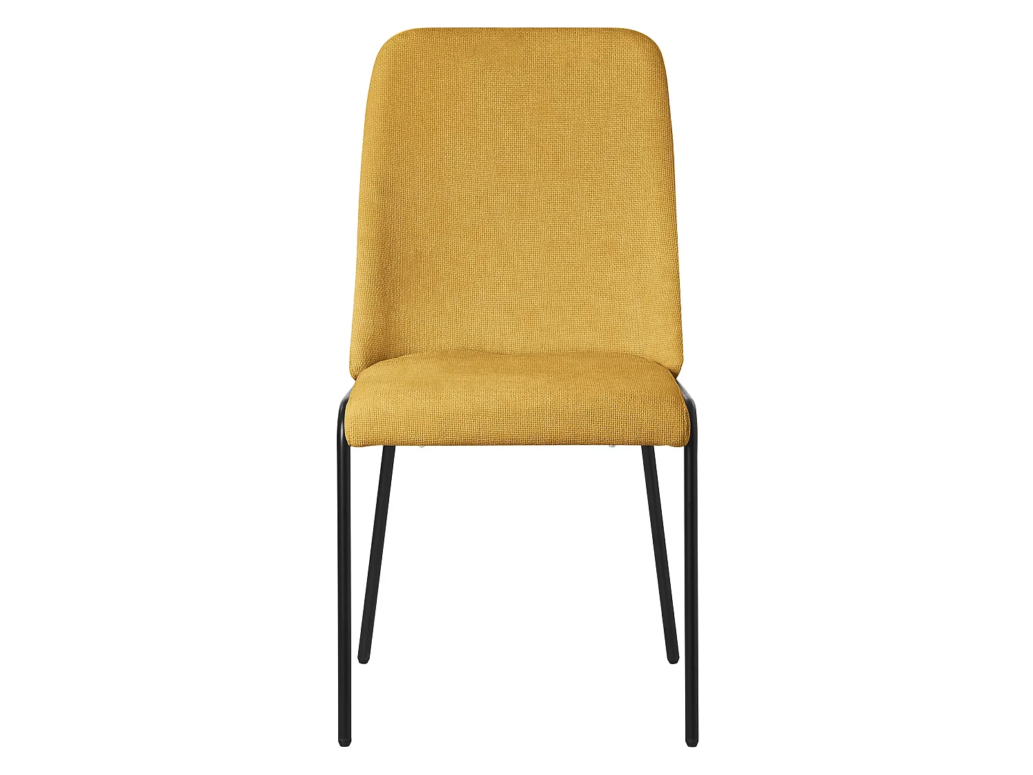 ML-Design 4x Sillas de comedor mostaza poliéster tapizado con patas de metal asiento acolchado con respaldo diseño atemporal mueble ergonómico