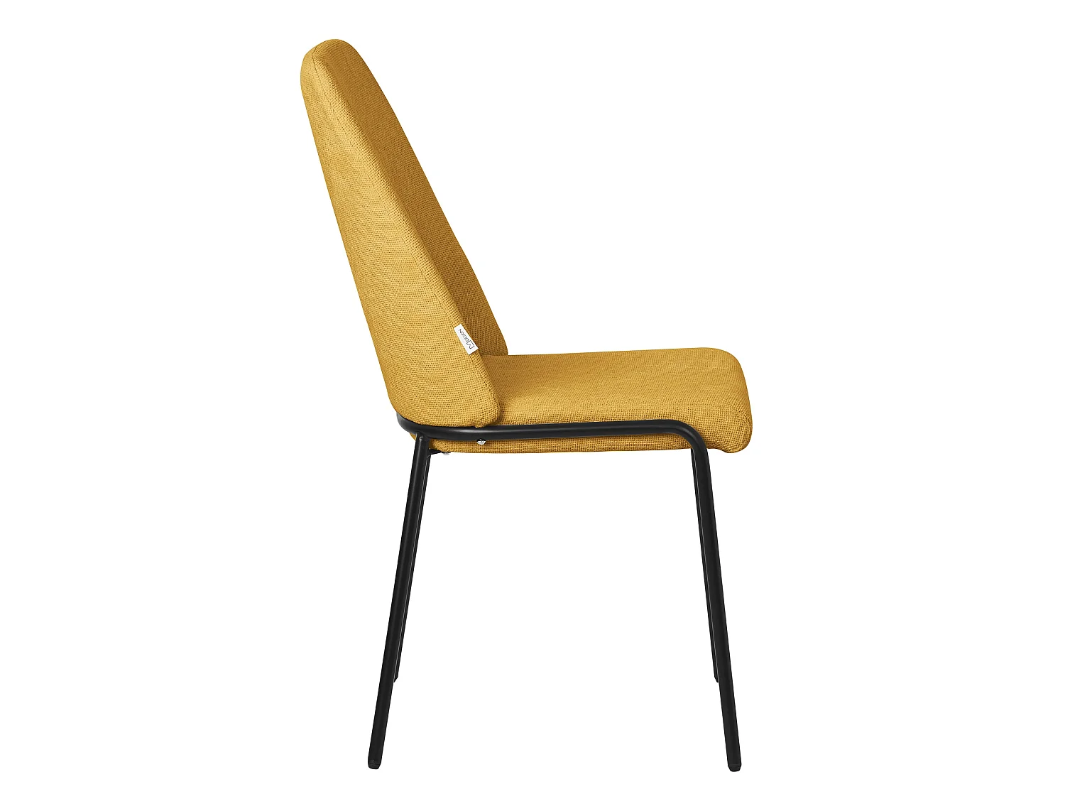ML-Design 4x Sillas de comedor mostaza poliéster tapizado con patas de metal asiento acolchado con respaldo diseño atemporal mueble ergonómico