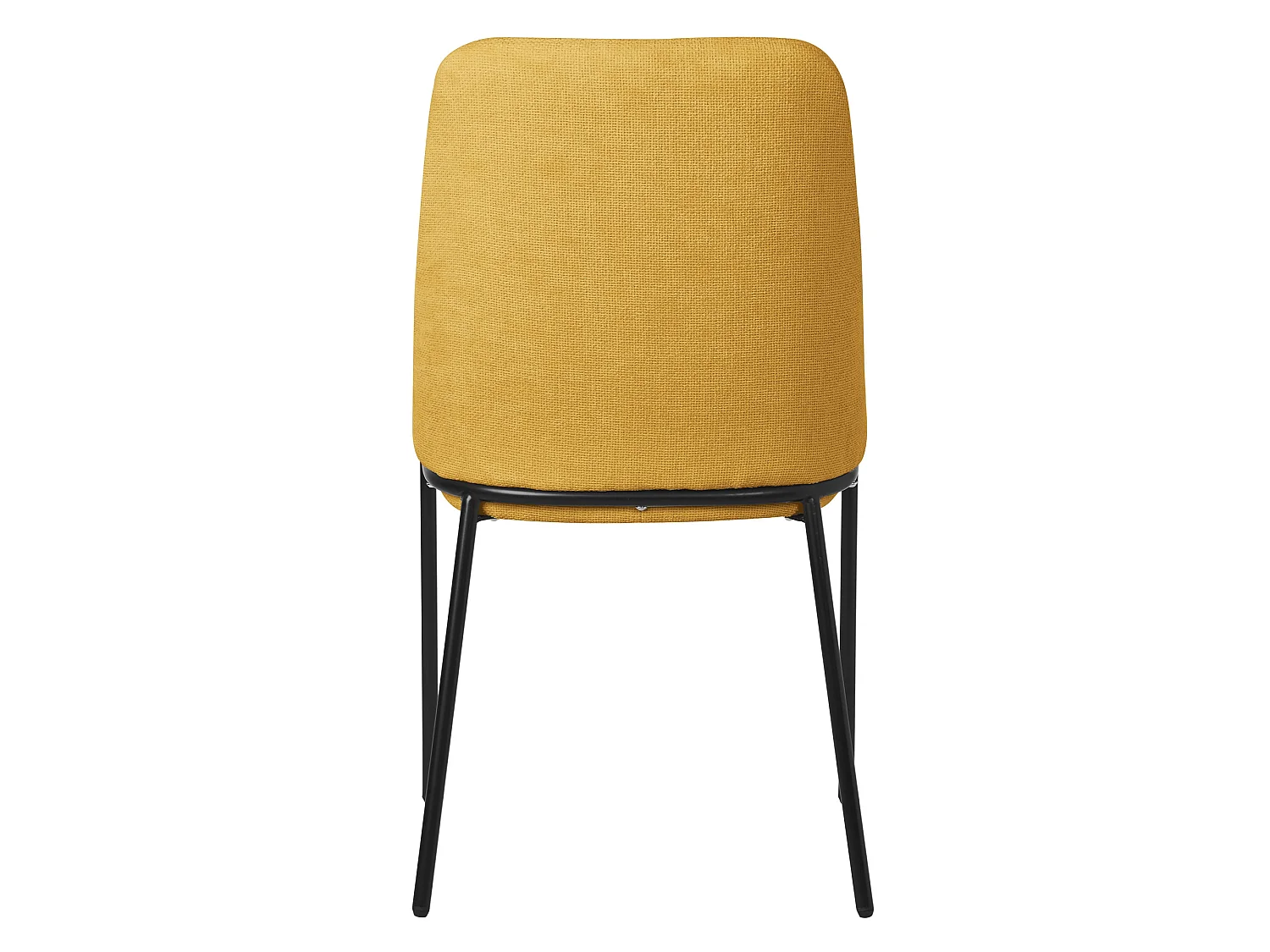 ML-Design 4x Sillas de comedor mostaza poliéster tapizado con patas de metal asiento acolchado con respaldo diseño atemporal mueble ergonómico