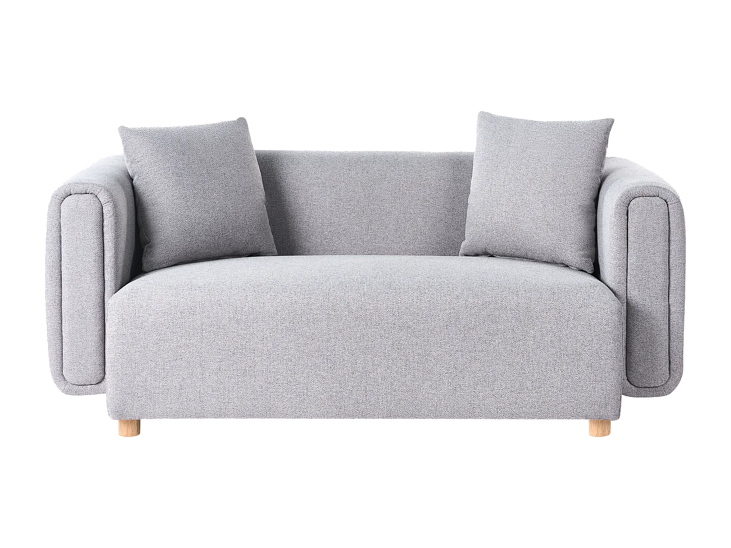 Canapé 2 places LILLEROD Tissu Gris