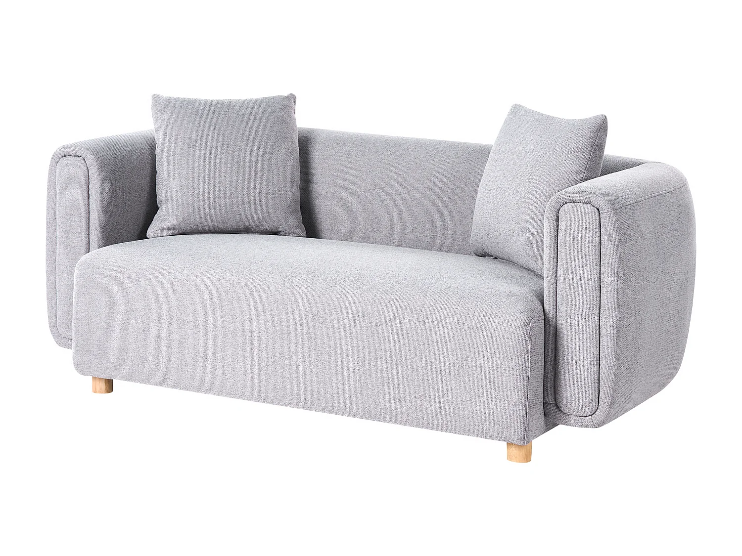 Canapé 2 places LILLEROD Tissu Gris