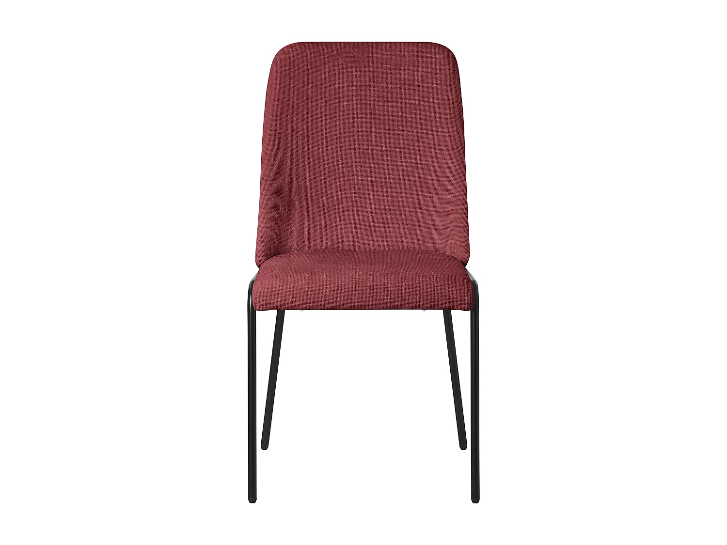 ML-Design 4x Sillas de comedor rojas poliéster tapizado con patas de metal asiento acolchado con respaldo diseño atemporal mueble ergonómico