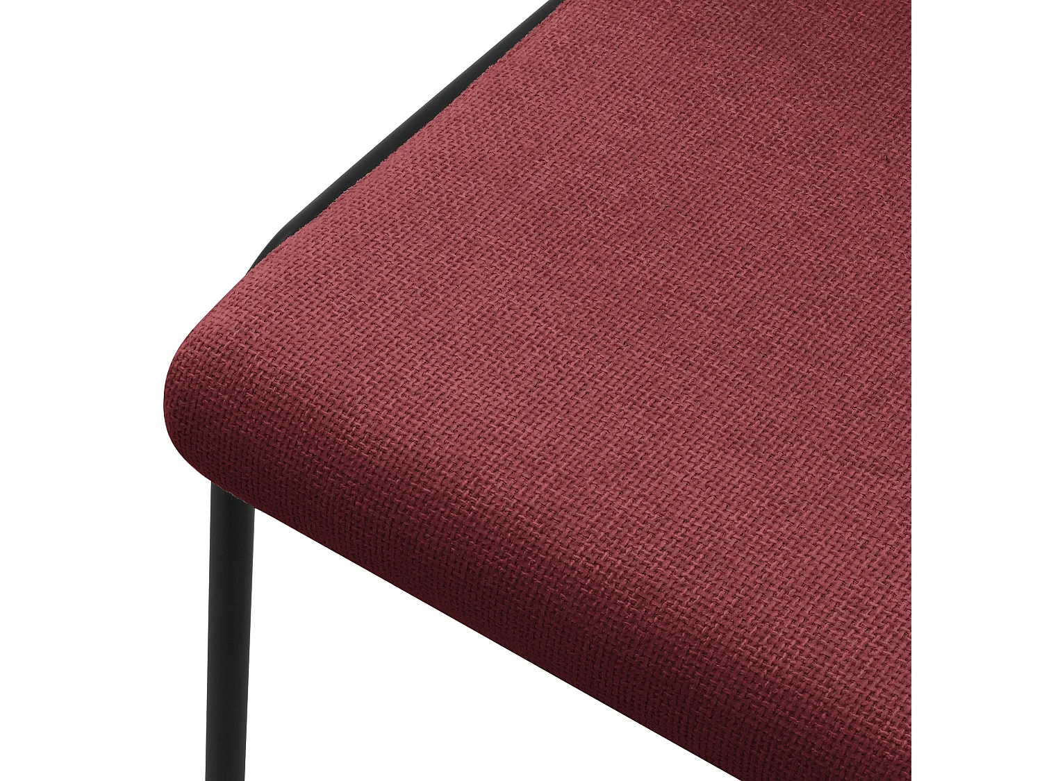 ML-Design 4x Sillas de comedor rojas poliéster tapizado con patas de metal asiento acolchado con respaldo diseño atemporal mueble ergonómico