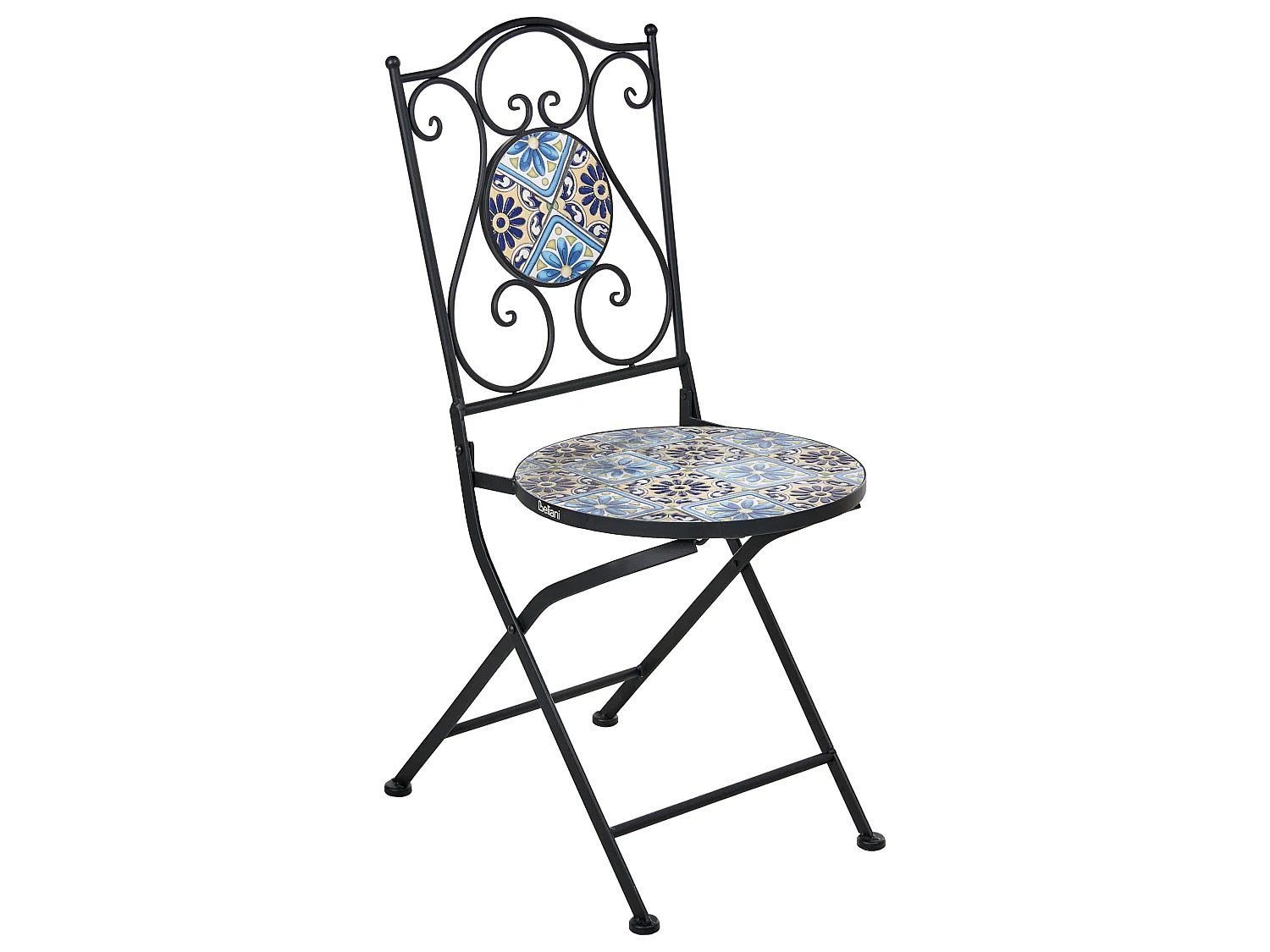 Lot de 2 chaises de jardin AGGIUS Pliant Métal Bleu