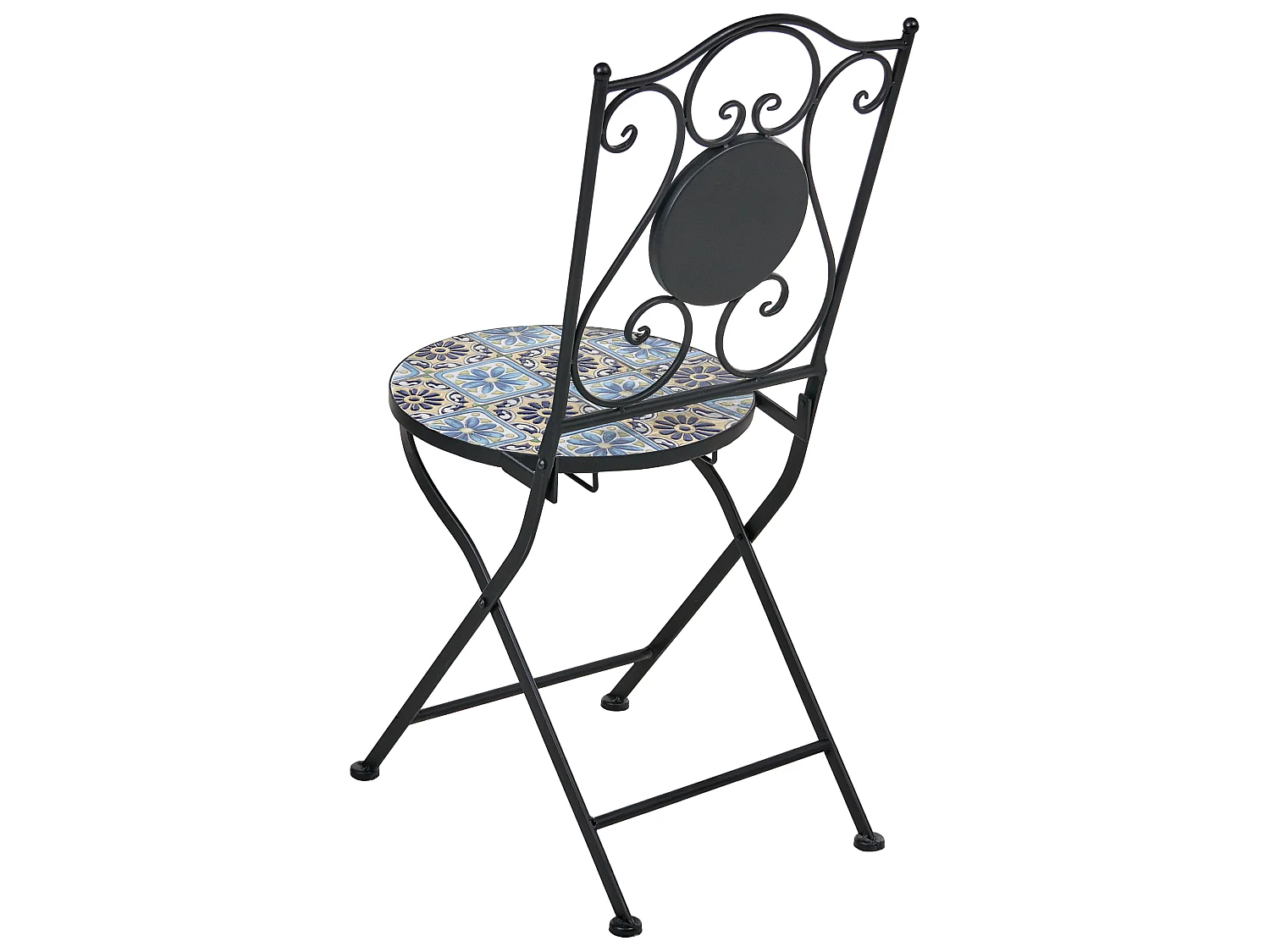 Lot de 2 chaises de jardin AGGIUS Pliant Métal Bleu