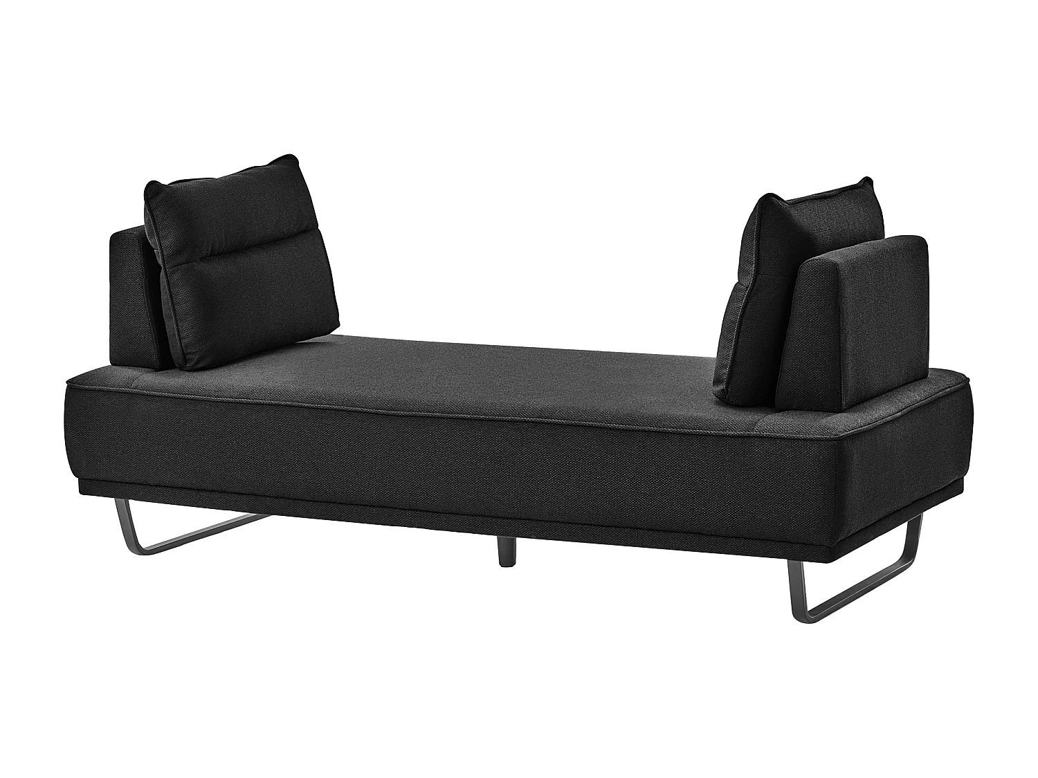 Canapé 3 places FAXEN Tissu Noir