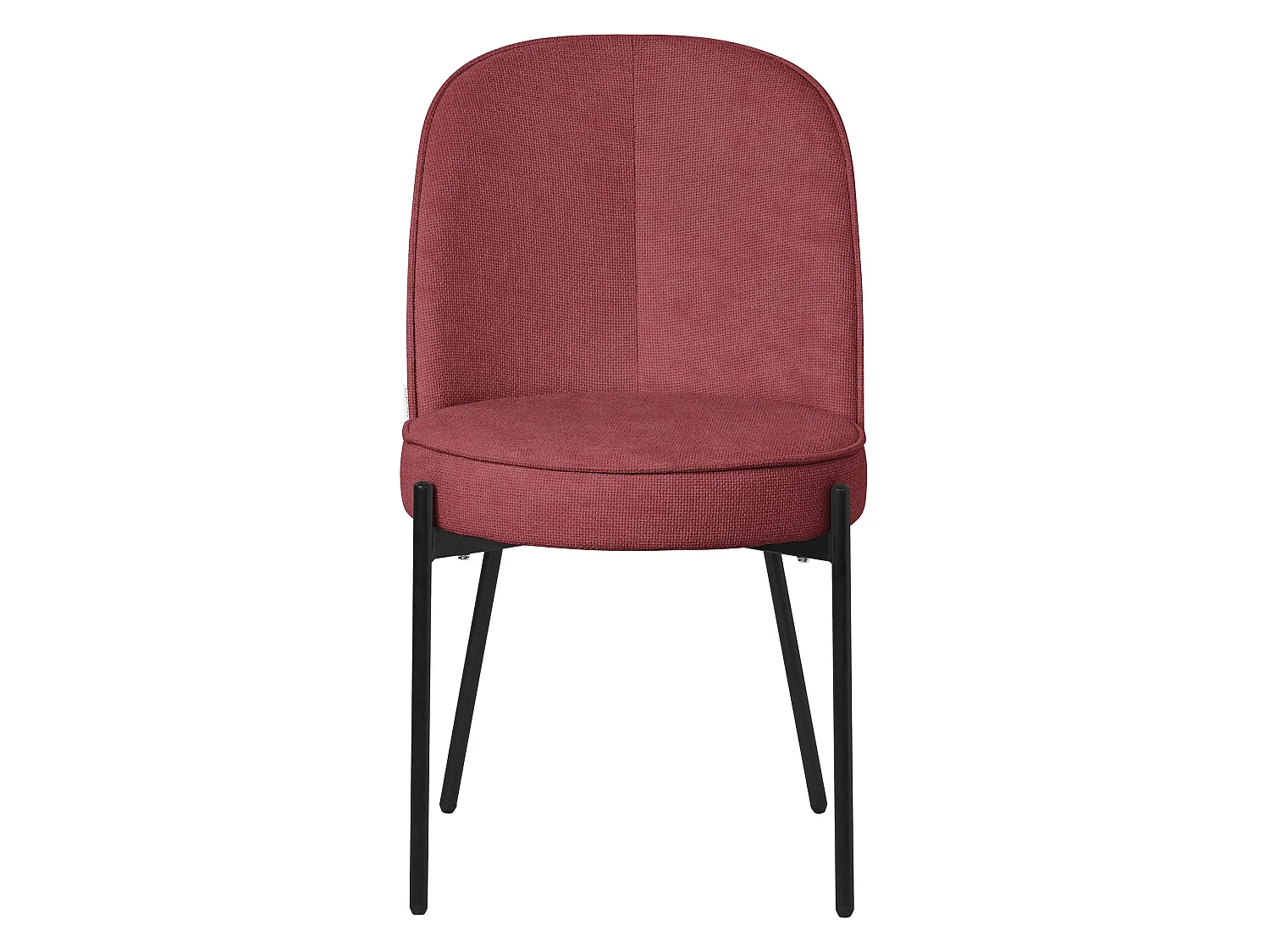 ML-Design 4 Sillas de comedor redondas rojas poliéster tapizado con patas de metal asiento acolchado con respaldo diseño atemporal mueble ergonómico