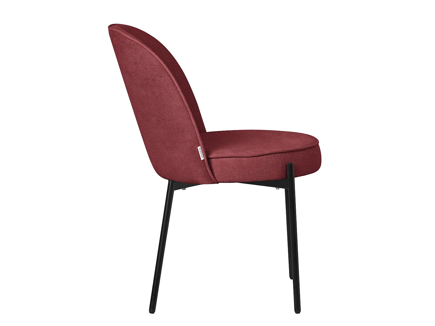 ML-Design 4 Sillas de comedor redondas rojas poliéster tapizado con patas de metal asiento acolchado con respaldo diseño atemporal mueble ergonómico