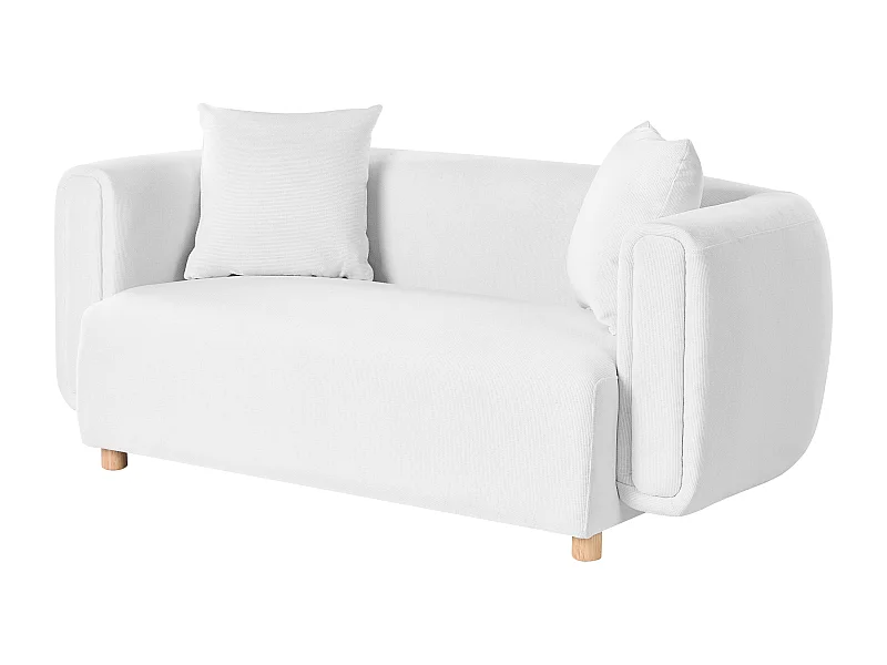 Canapé 2 places LILLEROD Tissu Blanc