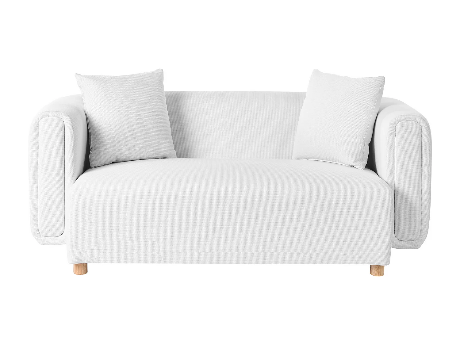 Canapé 2 places LILLEROD Tissu Blanc