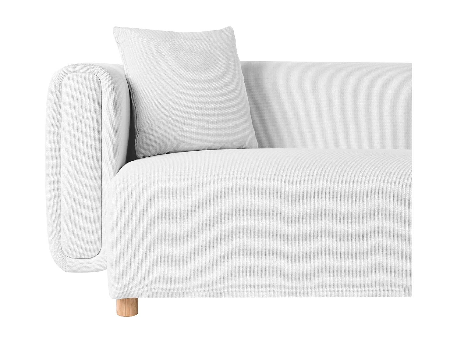 Canapé 2 places LILLEROD Tissu Blanc