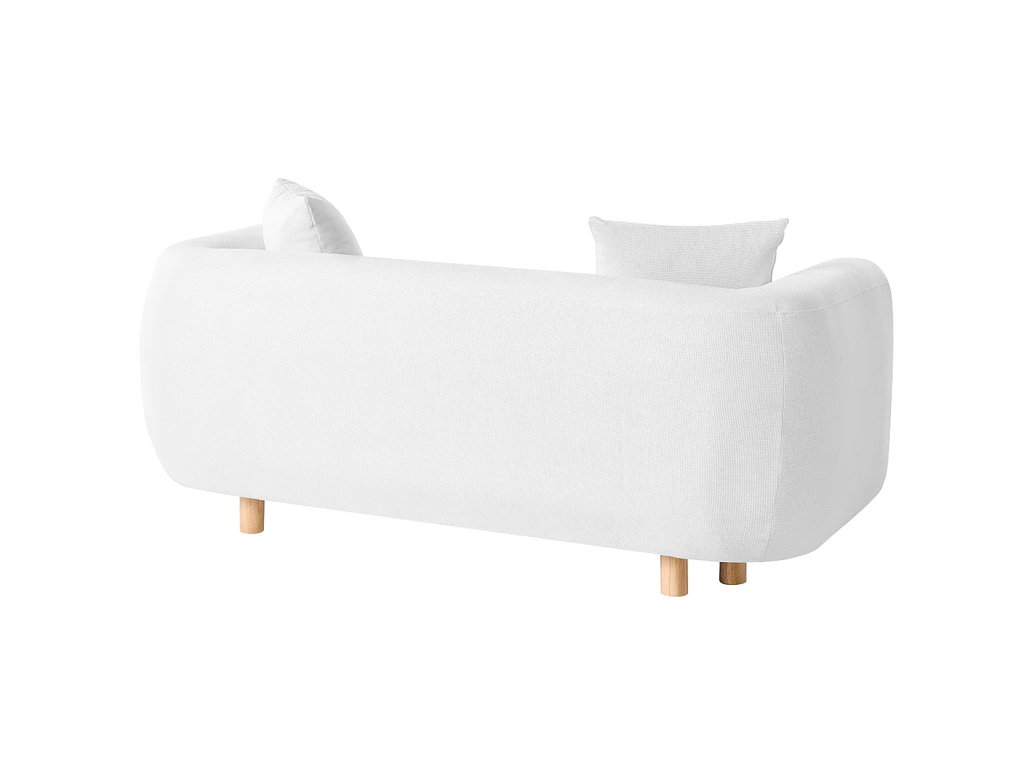 Canapé 2 places LILLEROD Tissu Blanc