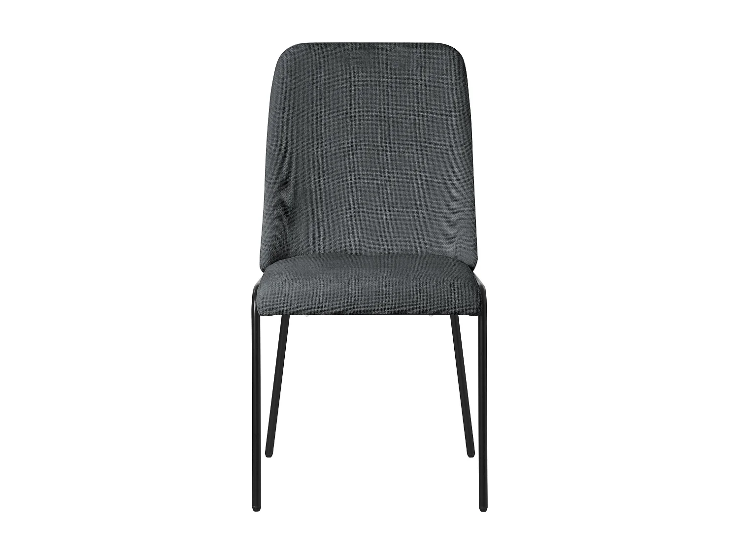 ML-Design Set di 6 sedie da pranzo antracite in poliestere gambe in metallo, poltroncine imbottite per soggiorno e cucina, poltrone ergonomiche