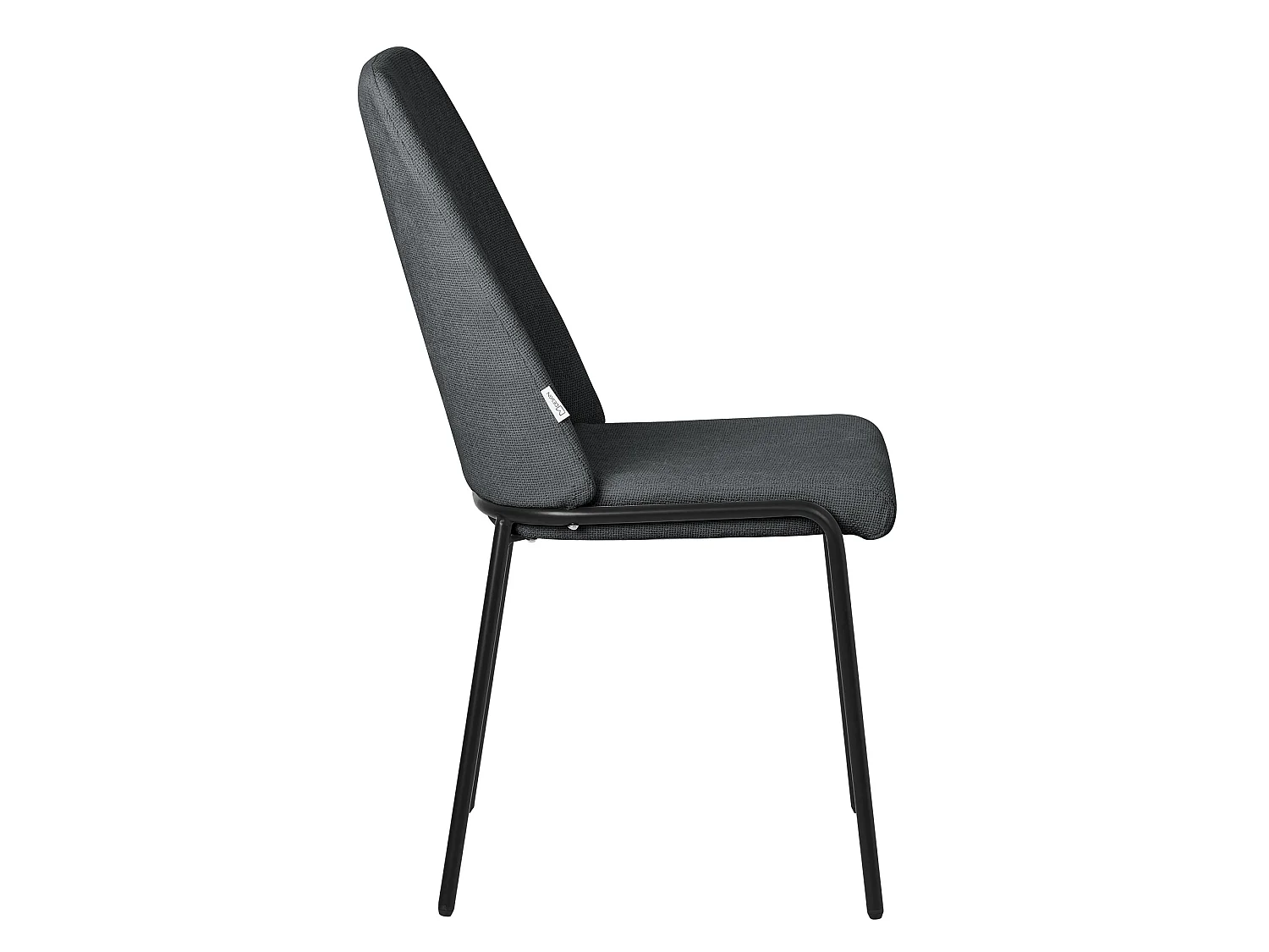 Lot de 6 chaises de salle à manger anthracite en polyester pieds en métal dossier ergonomique assise rembourrée sièges confortables pour cuisine salon