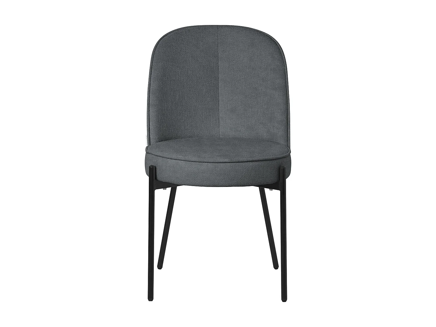 ML-Design Set di 6 sedie da pranzo antracite in poliestere, gambe in metallo, poltrone con schienale semitondo, poltroncine imbottite per cucina