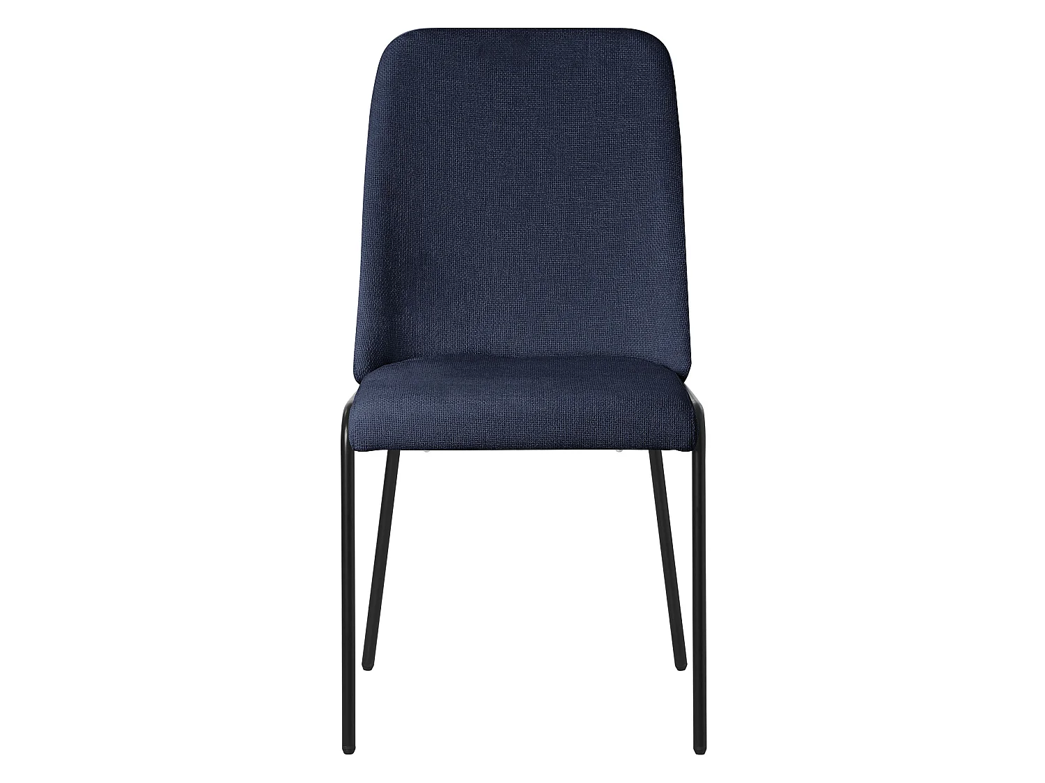 ML-Design 4x Sillas de comedor azul oscuro poliéster tapizado con patas de metal asiento acolchado con respaldo diseño atemporal mueble ergonómico
