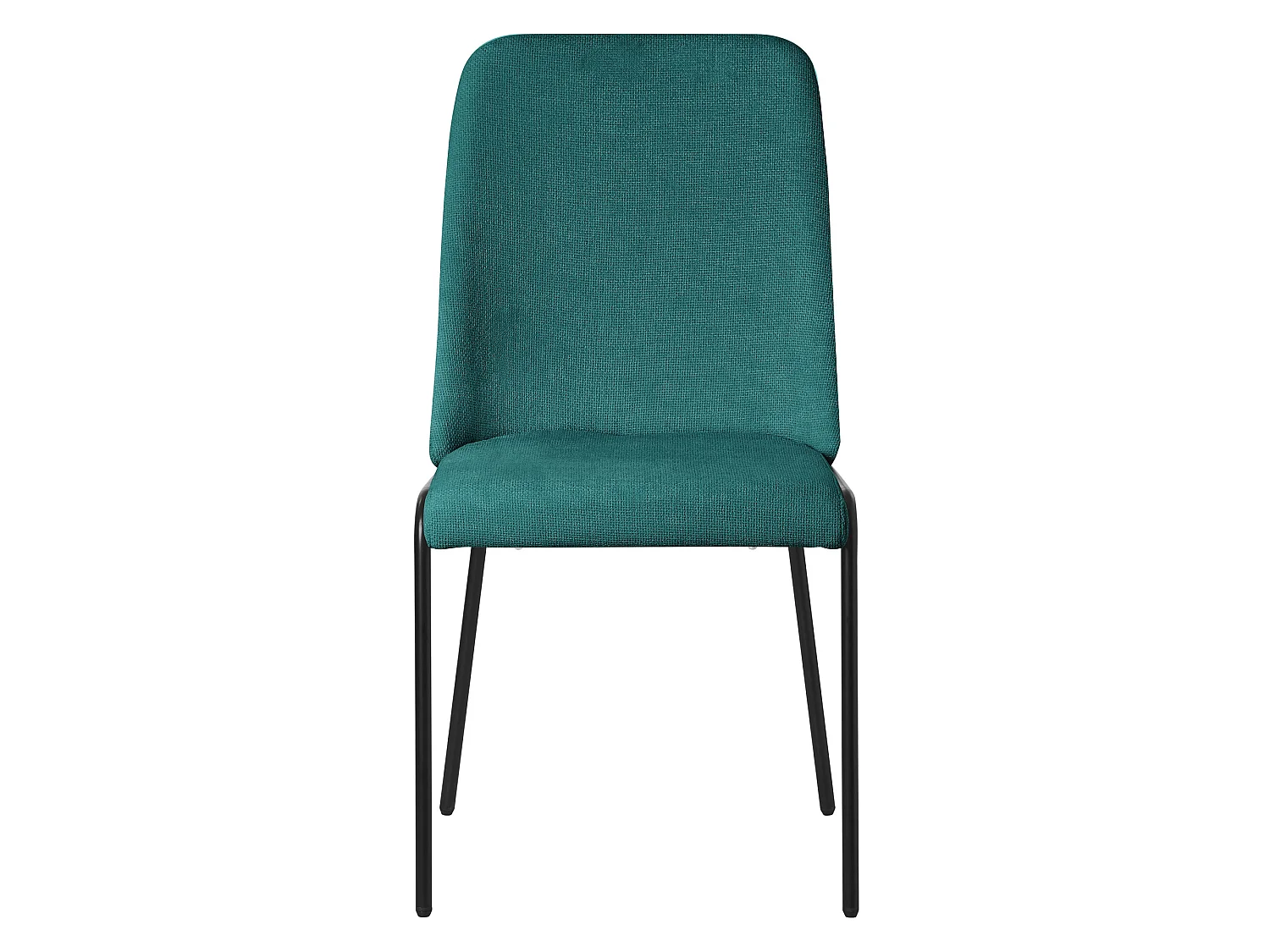 Lot de 2 chaises de salle à manger pétrole en polyester pieds en métal dossier ergonomique assise rembourrée sièges confortables pour cuisine salon