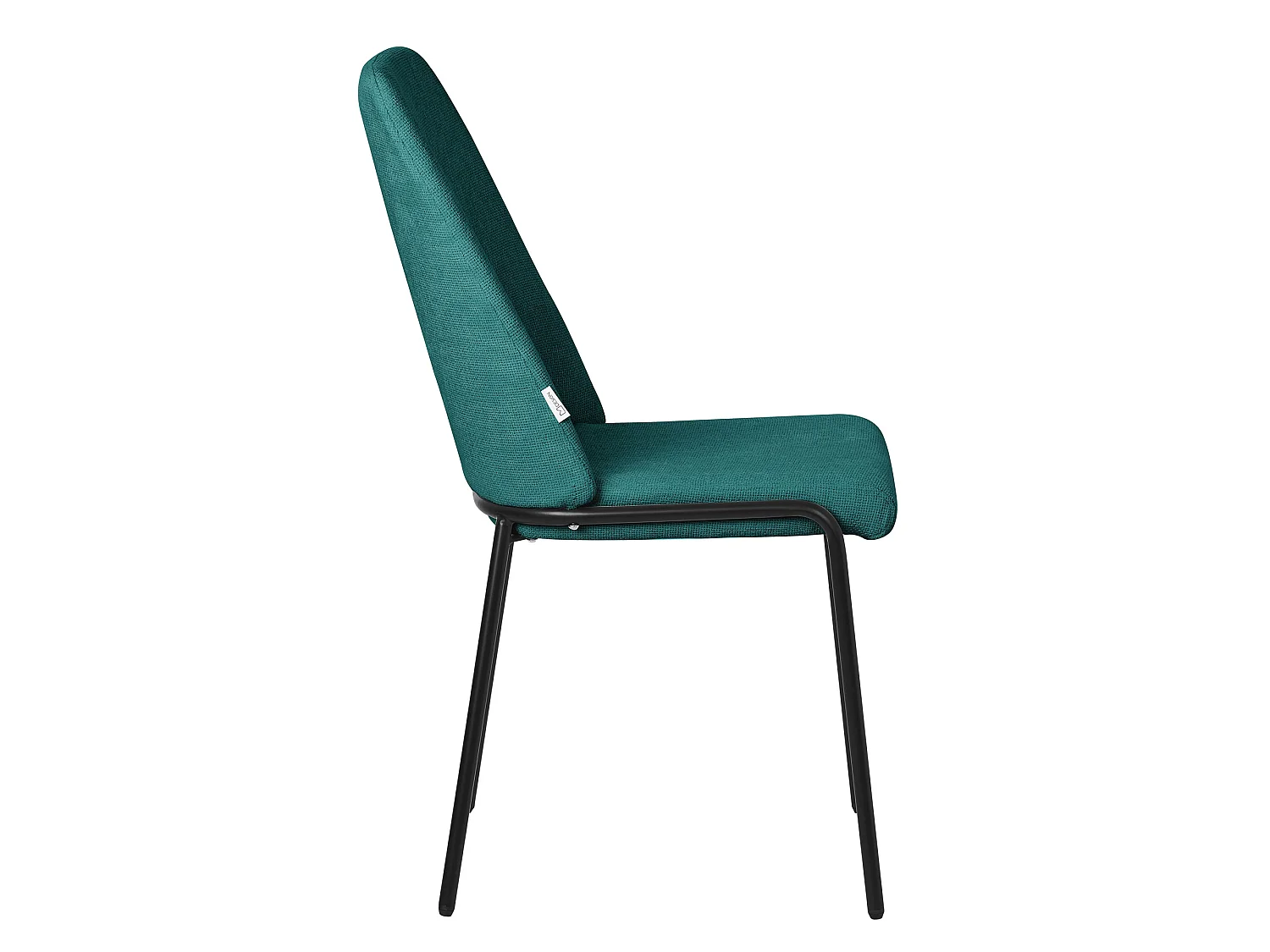 Lot de 2 chaises de salle à manger pétrole en polyester pieds en métal dossier ergonomique assise rembourrée sièges confortables pour cuisine salon