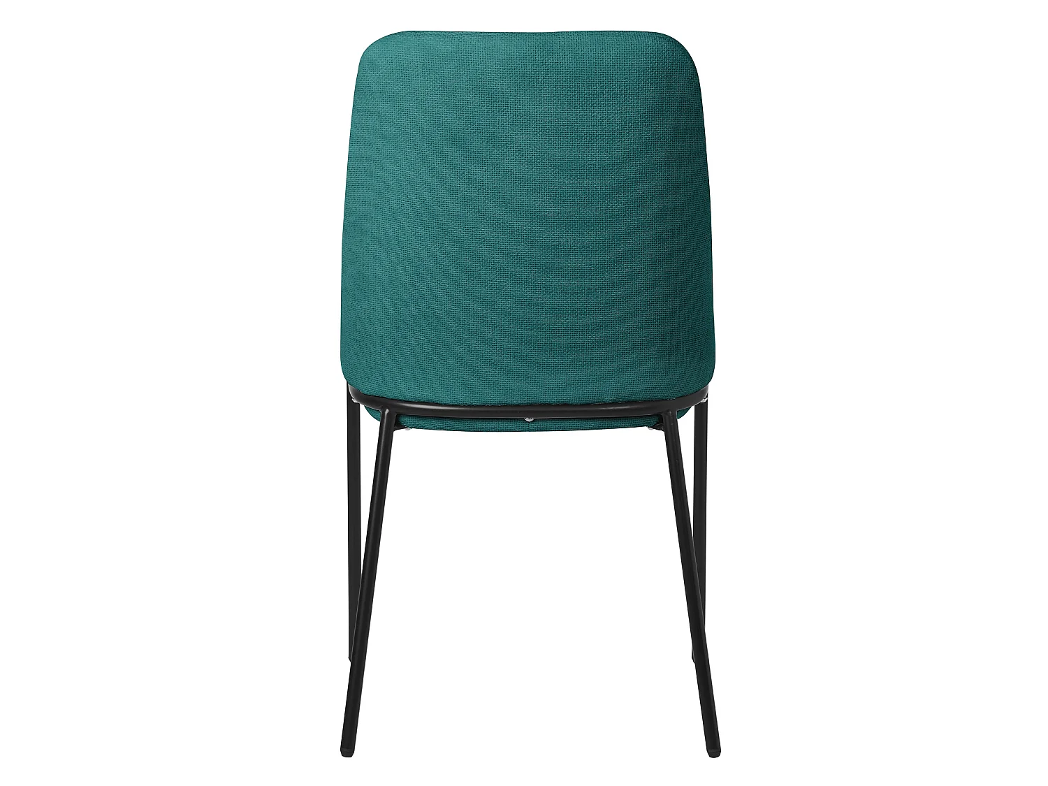 Lot de 2 chaises de salle à manger pétrole en polyester pieds en métal dossier ergonomique assise rembourrée sièges confortables pour cuisine salon
