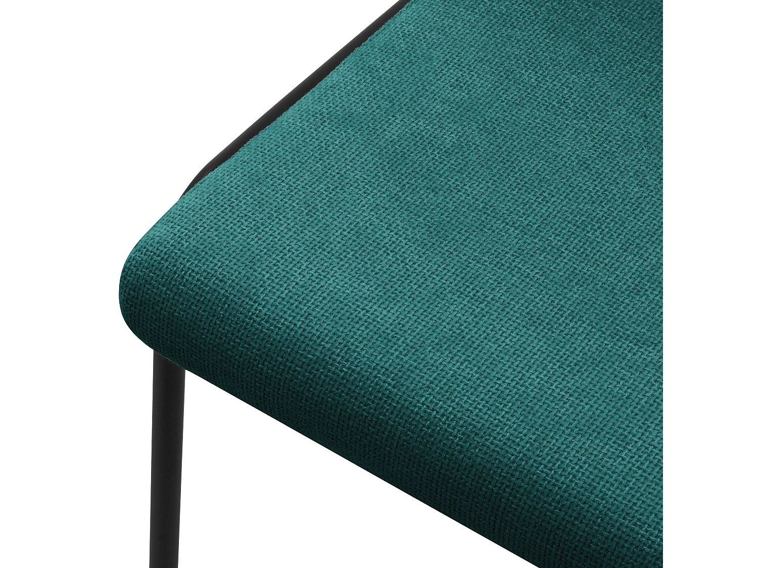 Lot de 2 chaises de salle à manger pétrole en polyester pieds en métal dossier ergonomique assise rembourrée sièges confortables pour cuisine salon