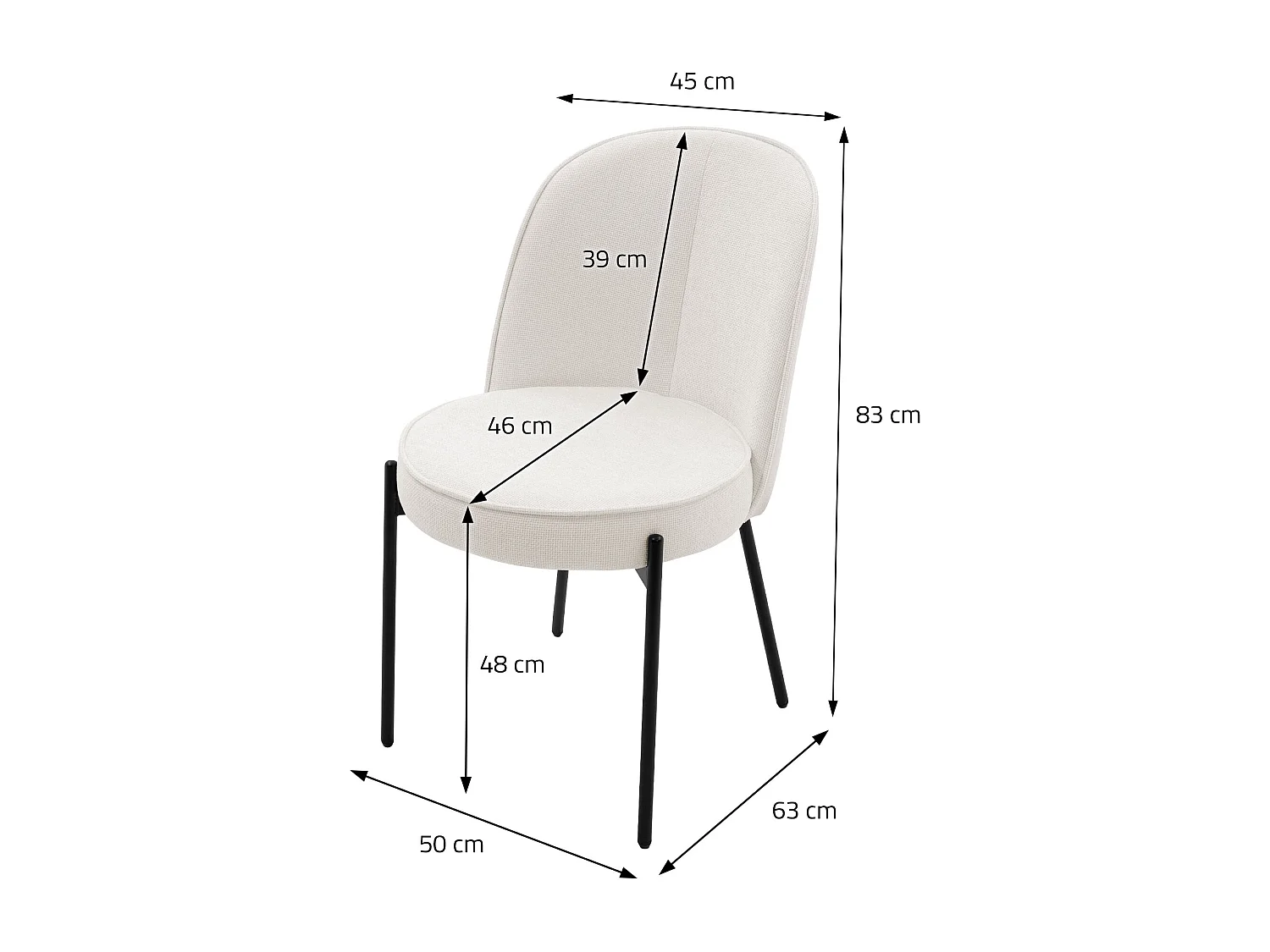 ML-Design Set di 6 sedie da pranzo rossa in poliestere, gambe in metallo, schienale semi-rotondo, poltroncine imbottite per cucina, poltrone reception