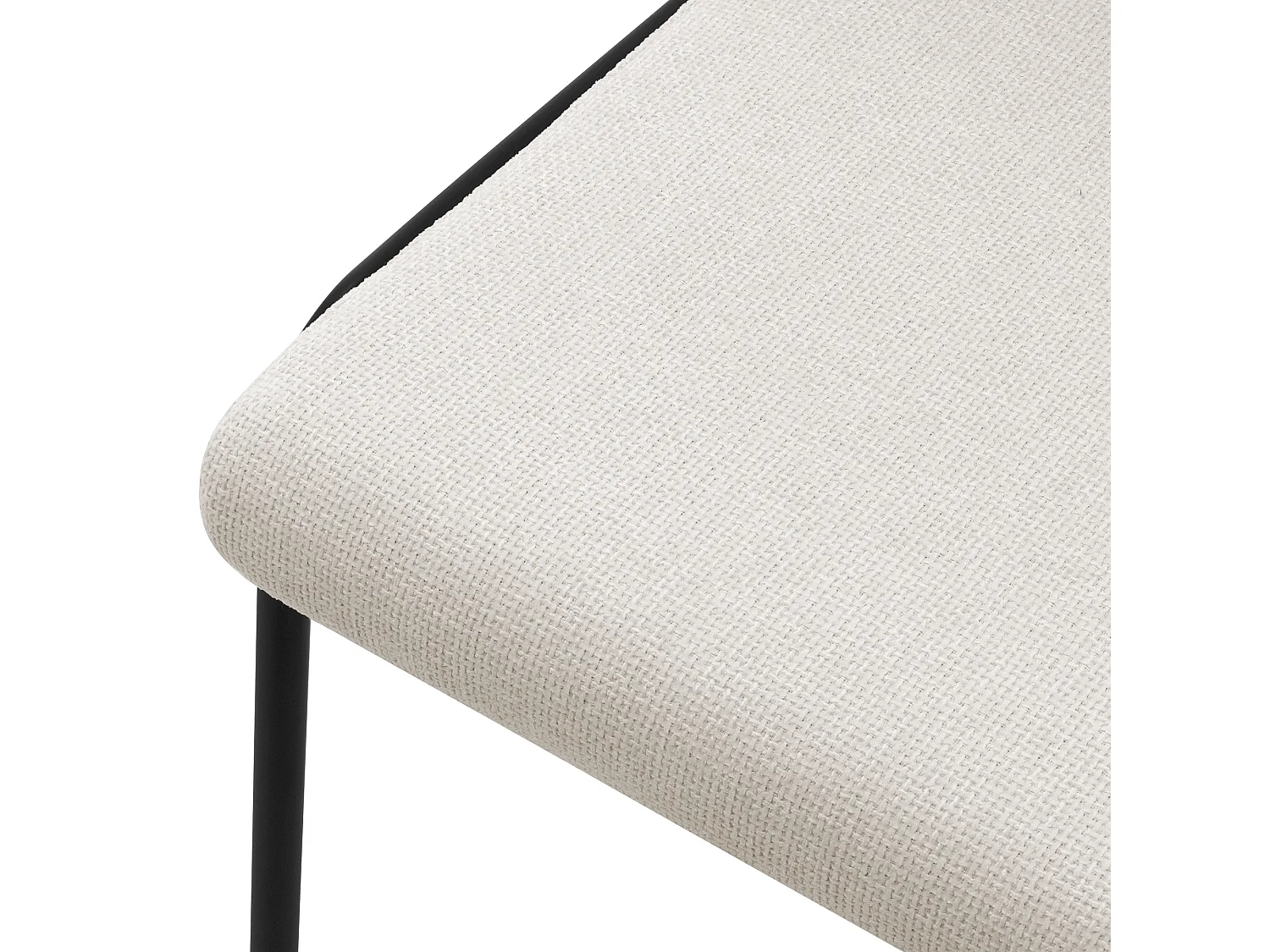 ML-Design 2x Sillas de comedor beige poliéster tapizado con patas de metal asiento acolchado con respaldo diseño atemporal mueble ergonómico