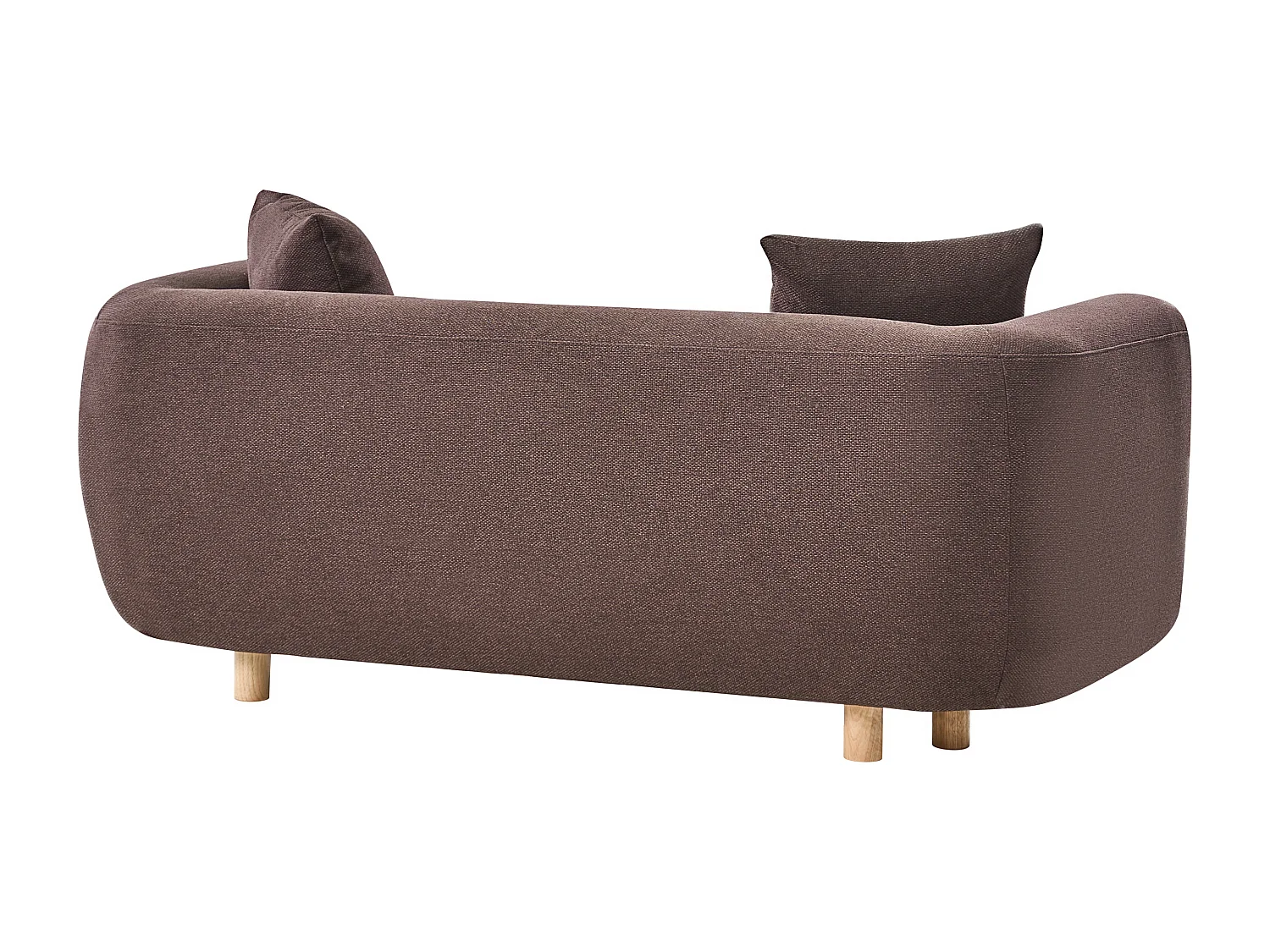 Canapé 2 places LILLEROD Tissu Marron foncé