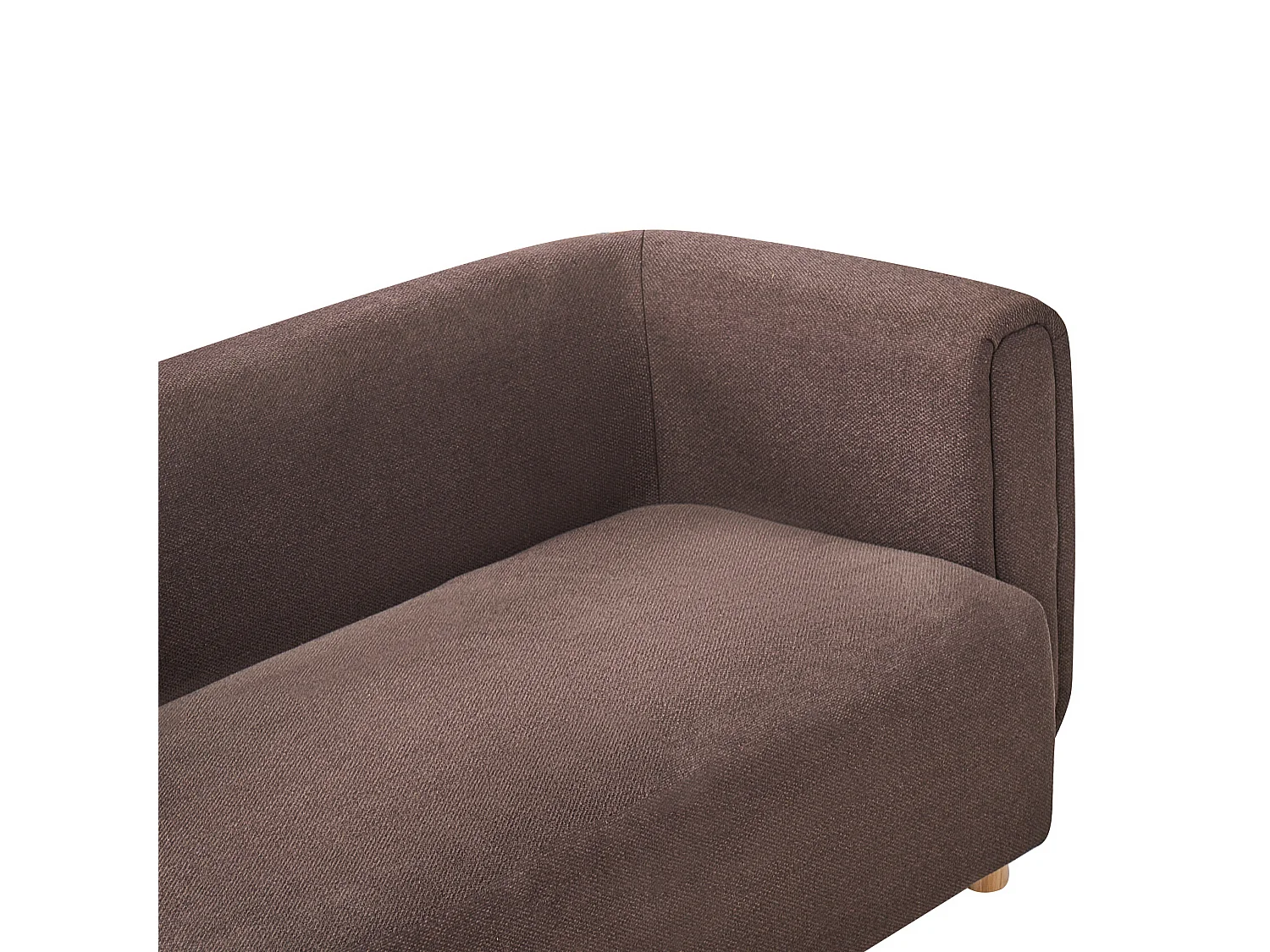 Canapé 2 places LILLEROD Tissu Marron foncé