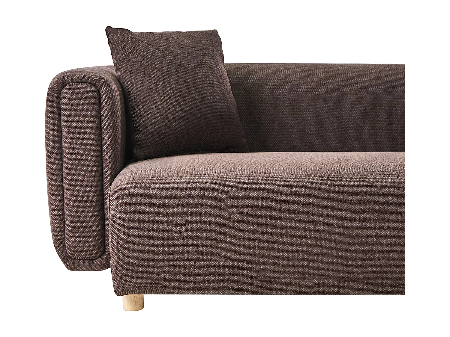 Canapé 2 places LILLEROD Tissu Marron foncé