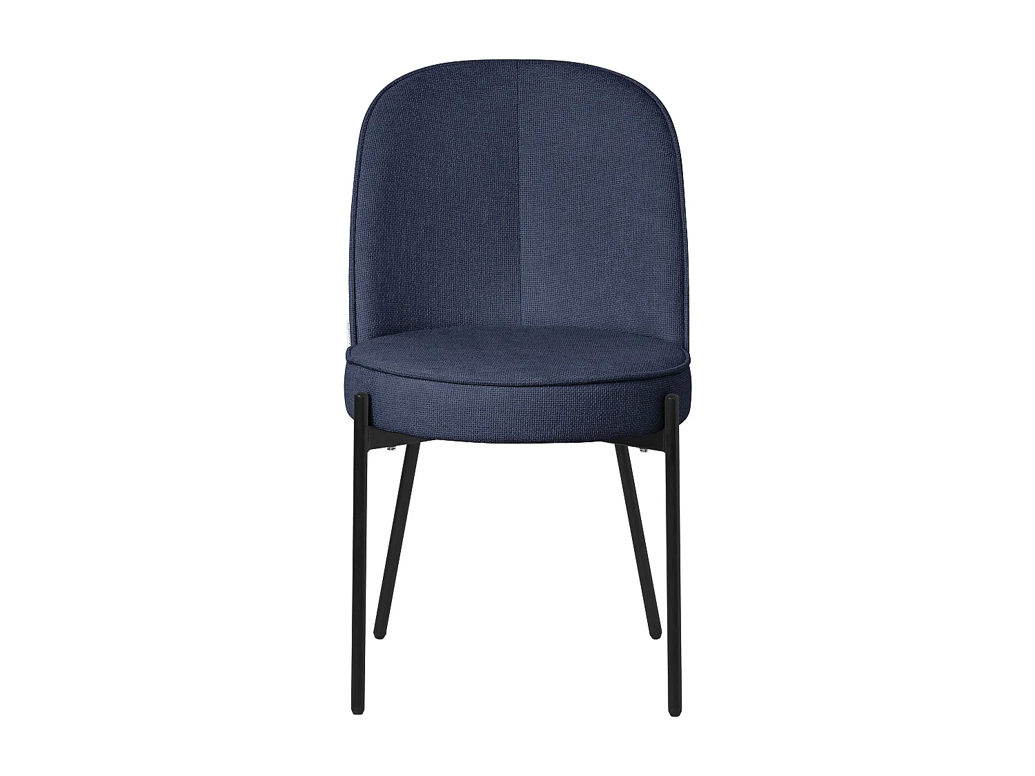 ML-Design Set di 6 sedie da pranzo blu scuro in poliestere, gambe in metallo, poltrone con schienale semi-rotondo, poltroncine imbottite per cucina