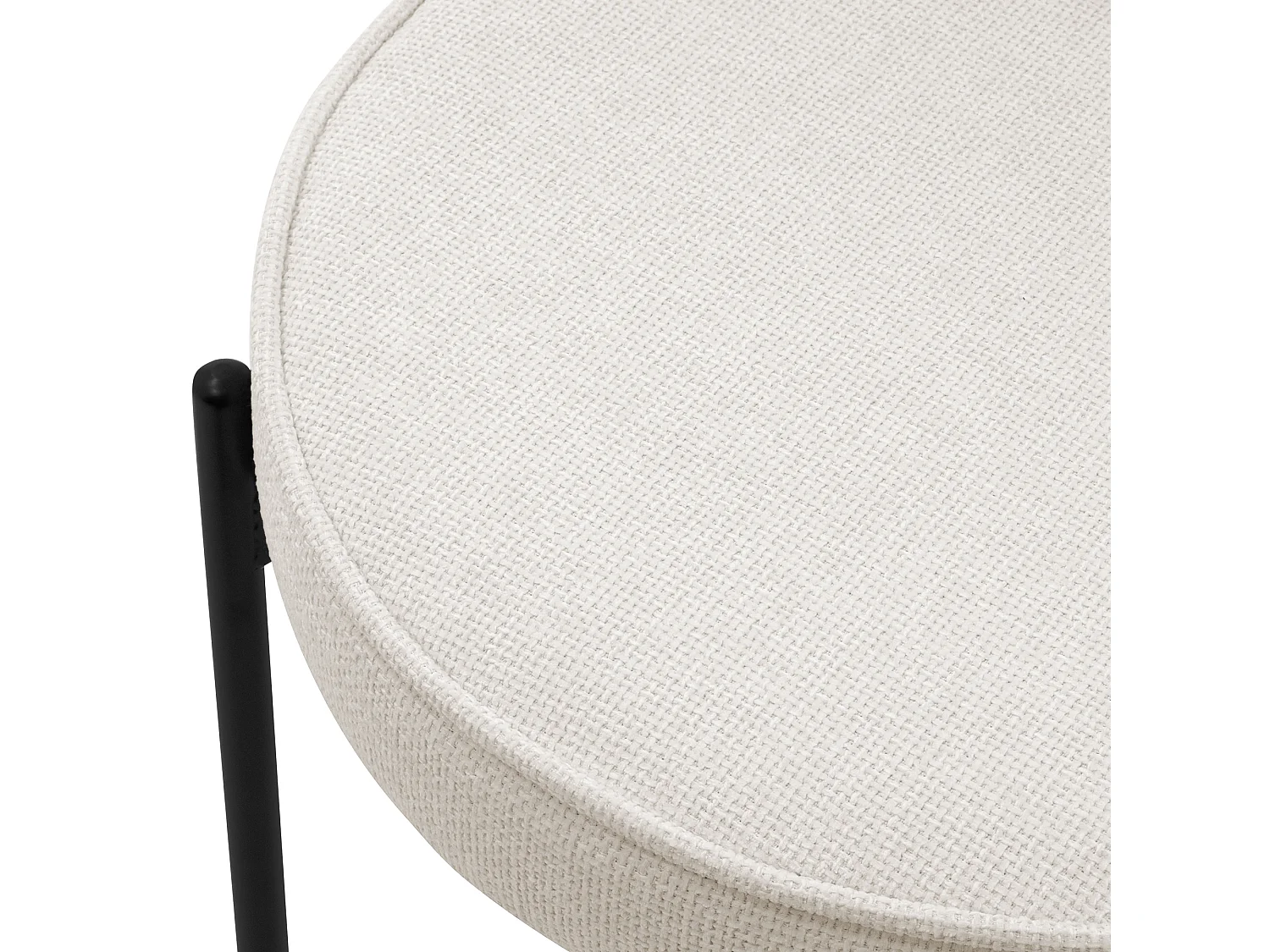 ML-Design Set di 2 sedie da pranzo beige in poliestere, gambe in metallo, schienale semi-rotondo, poltroncine imbottite per cucina, poltrone reception