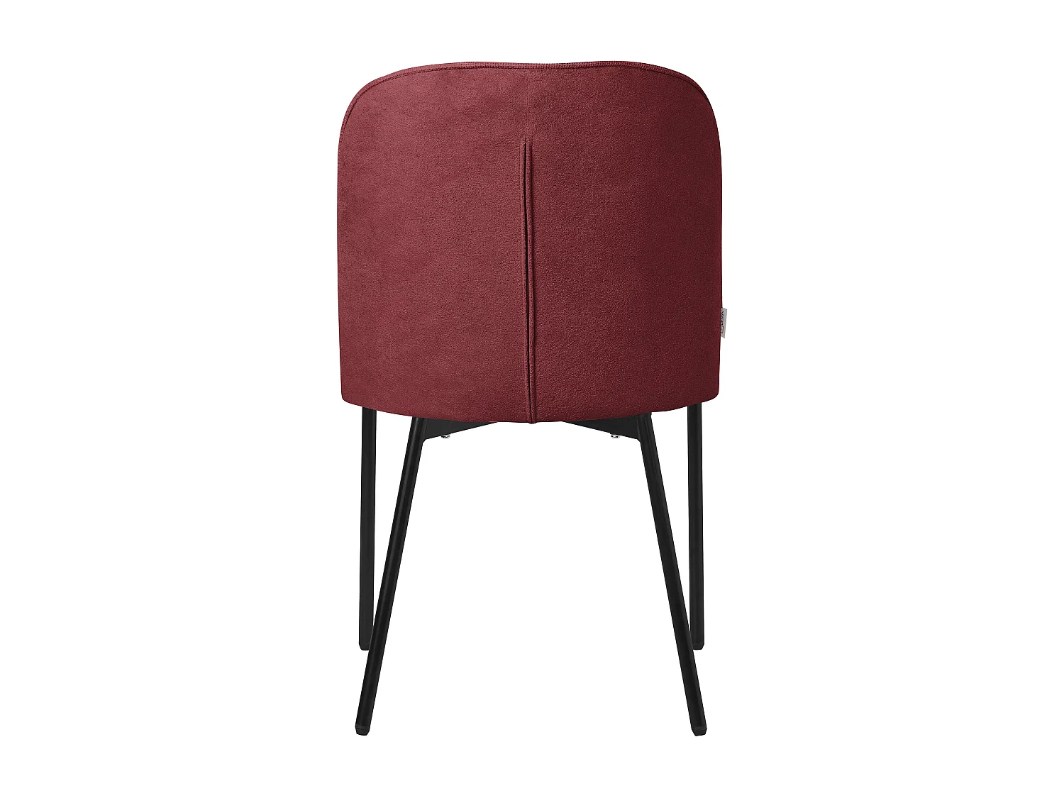 Lot de 2 chaises de salle à manger rouge en polyester pieds en métal dossier arrondi ergonomique assise rembourrée sièges pour cuisine et salon