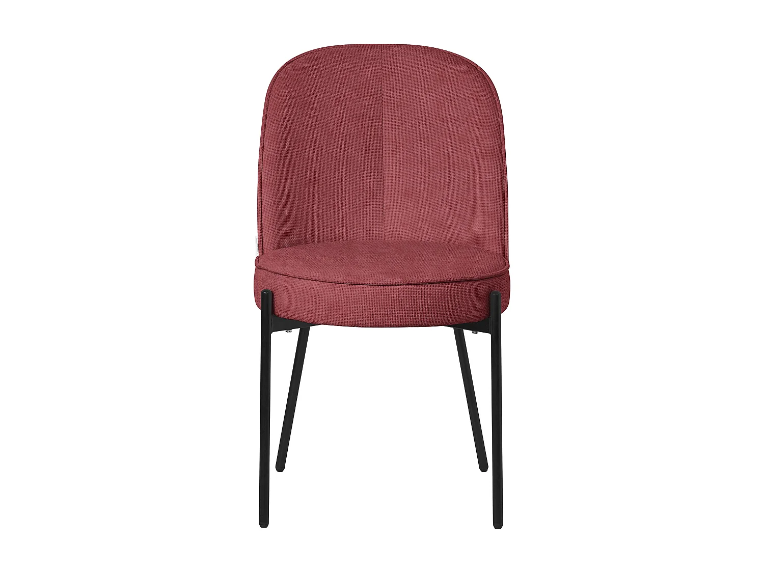 ML-Design Set di 2 sedie da pranzo rossa in poliestere, gambe in metallo, schienale semi-rotondo, poltroncine imbottite per cucina, poltrone reception