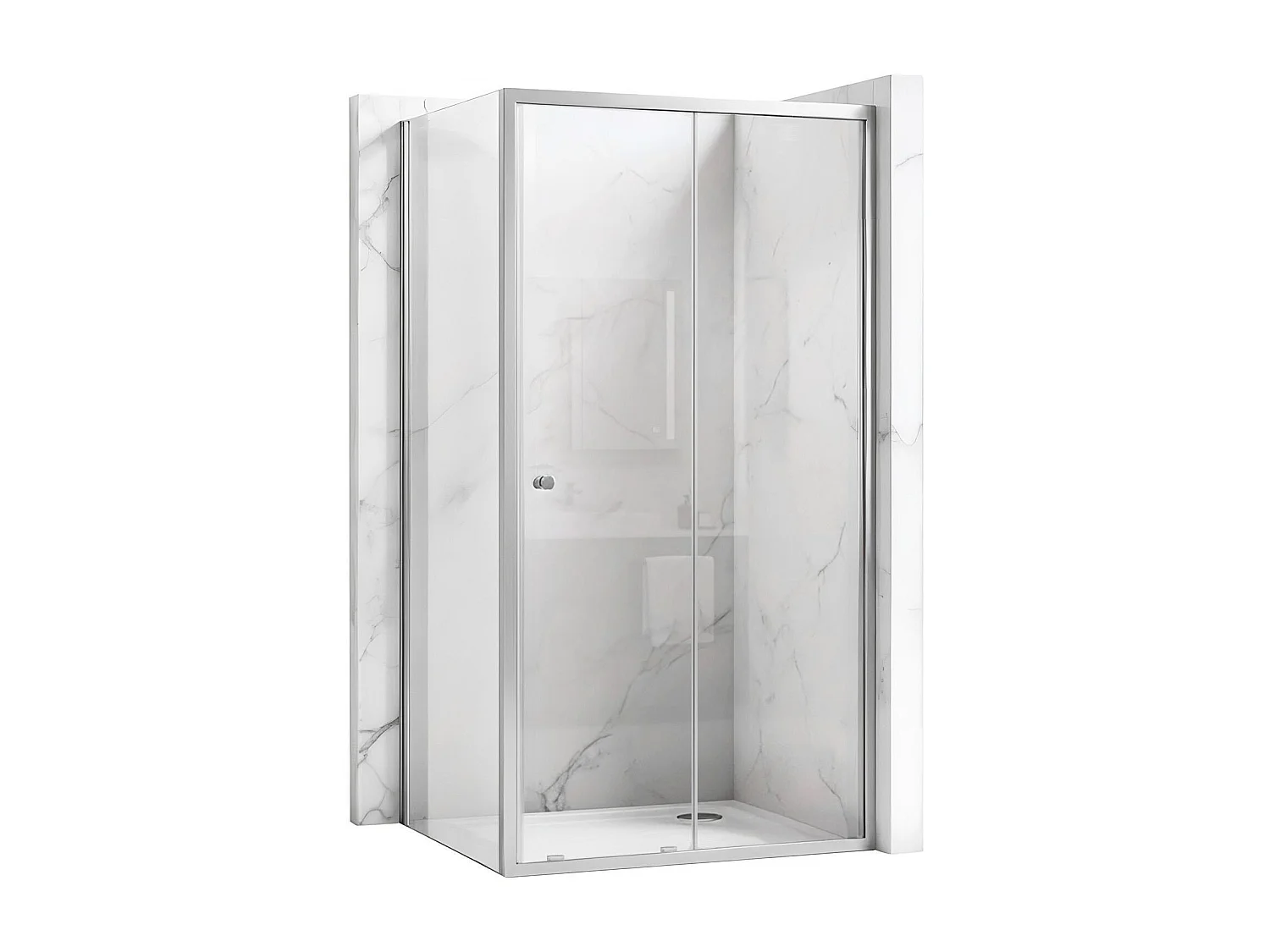 Hoekdouchecabine Rea Primo Slide 110X100 Chrome