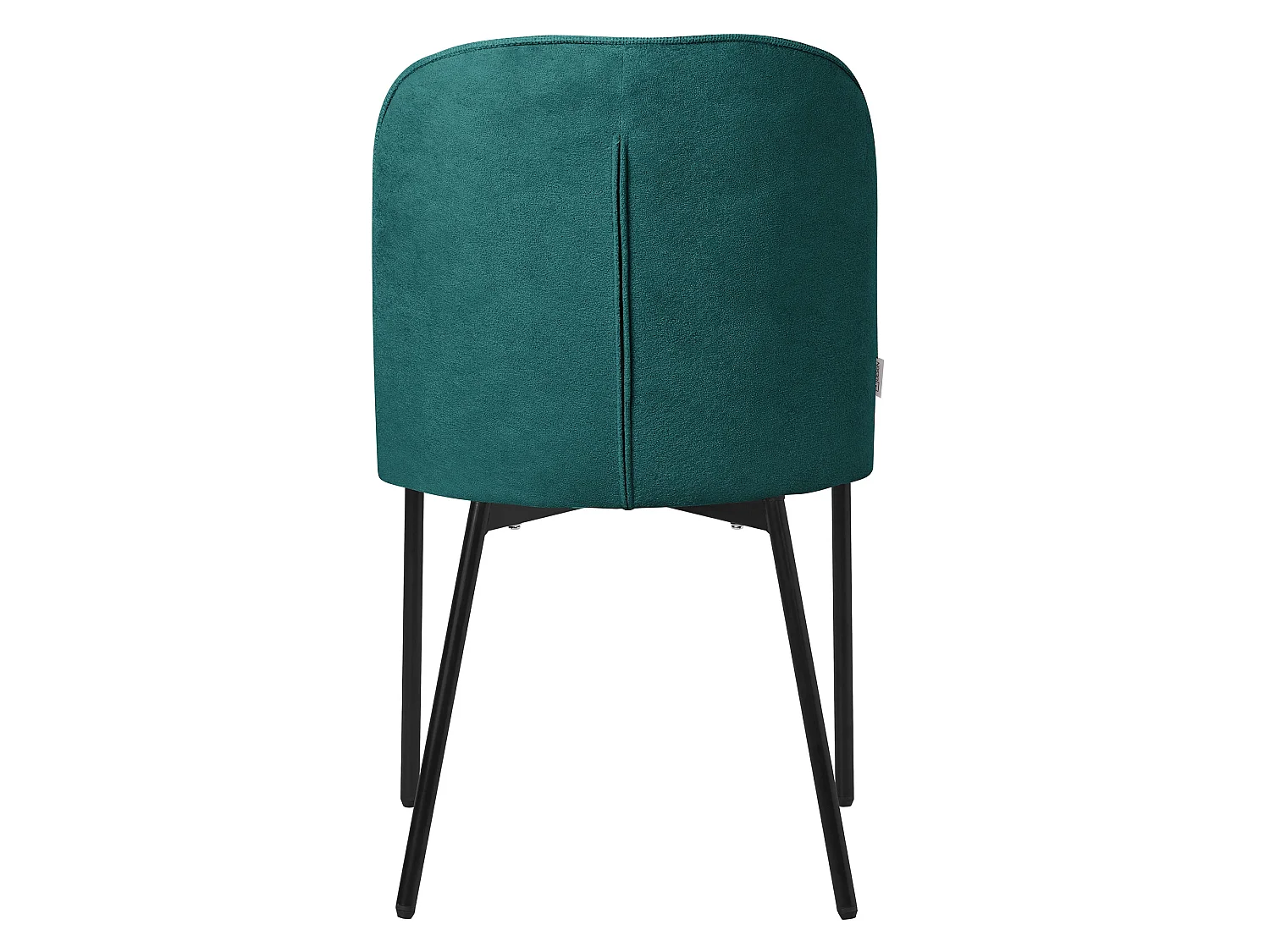 ML-Design 2 Sillas de comedor redondas azul petrol poliéster tapizado con patas de metal asiento acolchado con respaldo diseño atemporal ergonómico