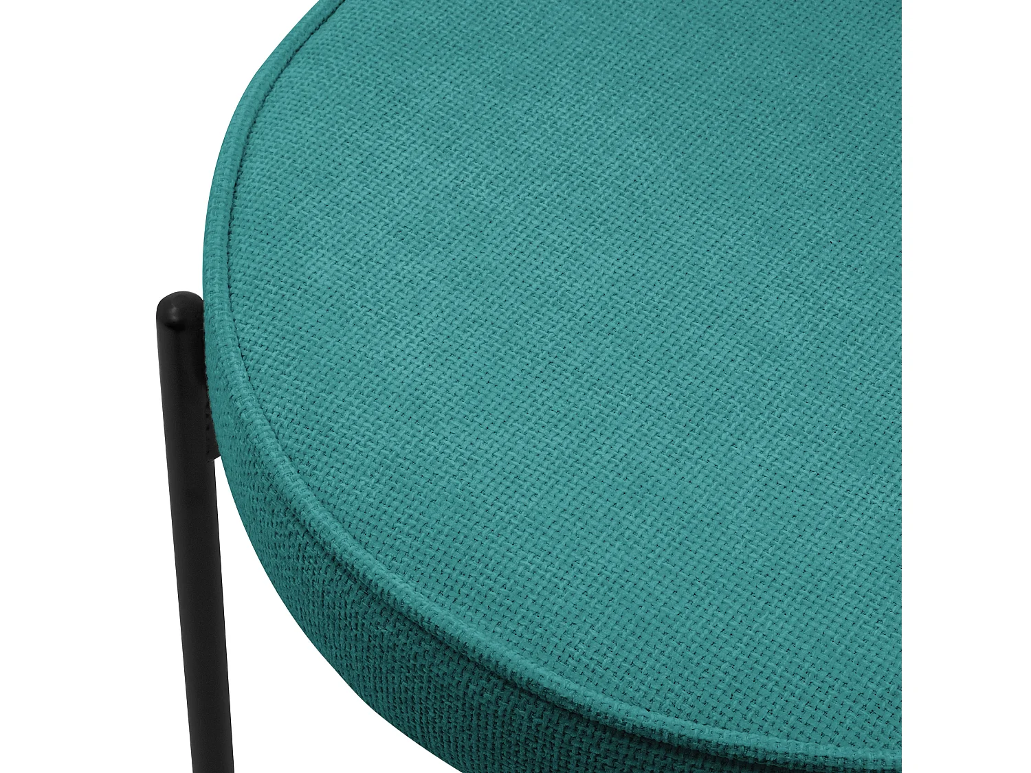 ML-Design 2 Sillas de comedor redondas azul petrol poliéster tapizado con patas de metal asiento acolchado con respaldo diseño atemporal ergonómico