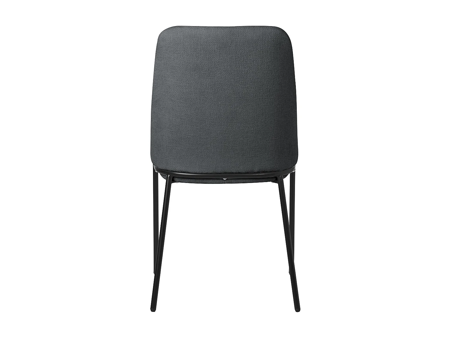 ML-Design 2x Sillas de comedor antracita poliéster tapizado con patas de metal asiento acolchado con respaldo diseño atemporal mueble ergonómico