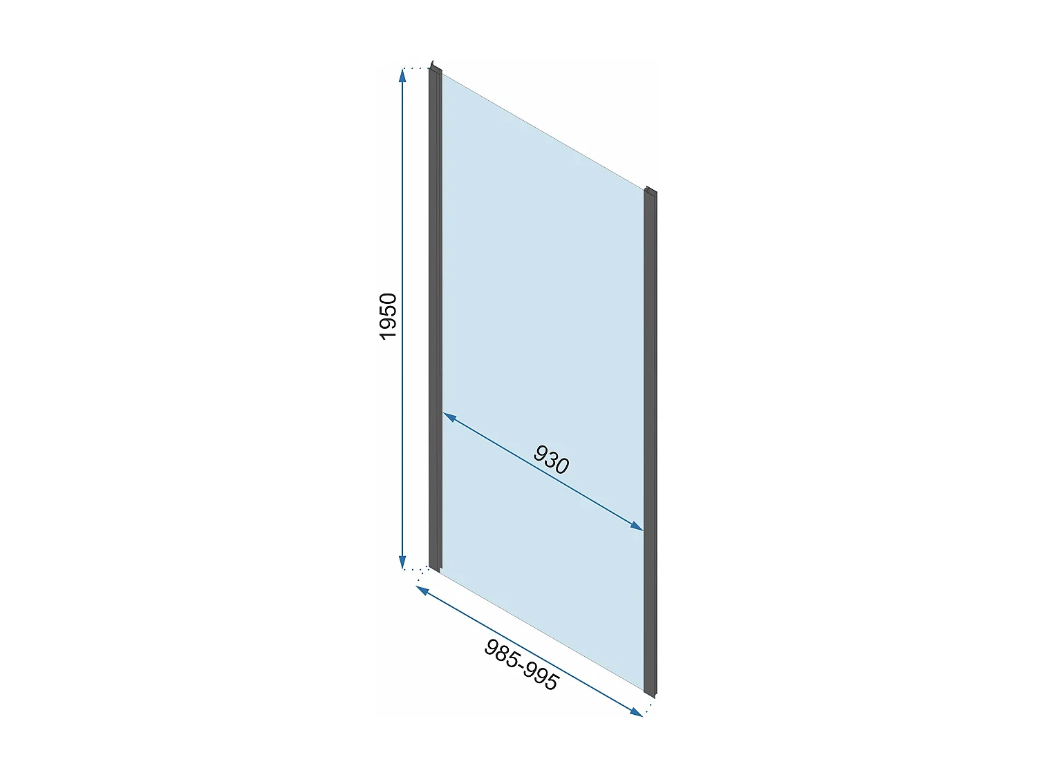 Hoekdouchecabine Rea Rapid Slide 160X100 Chrome