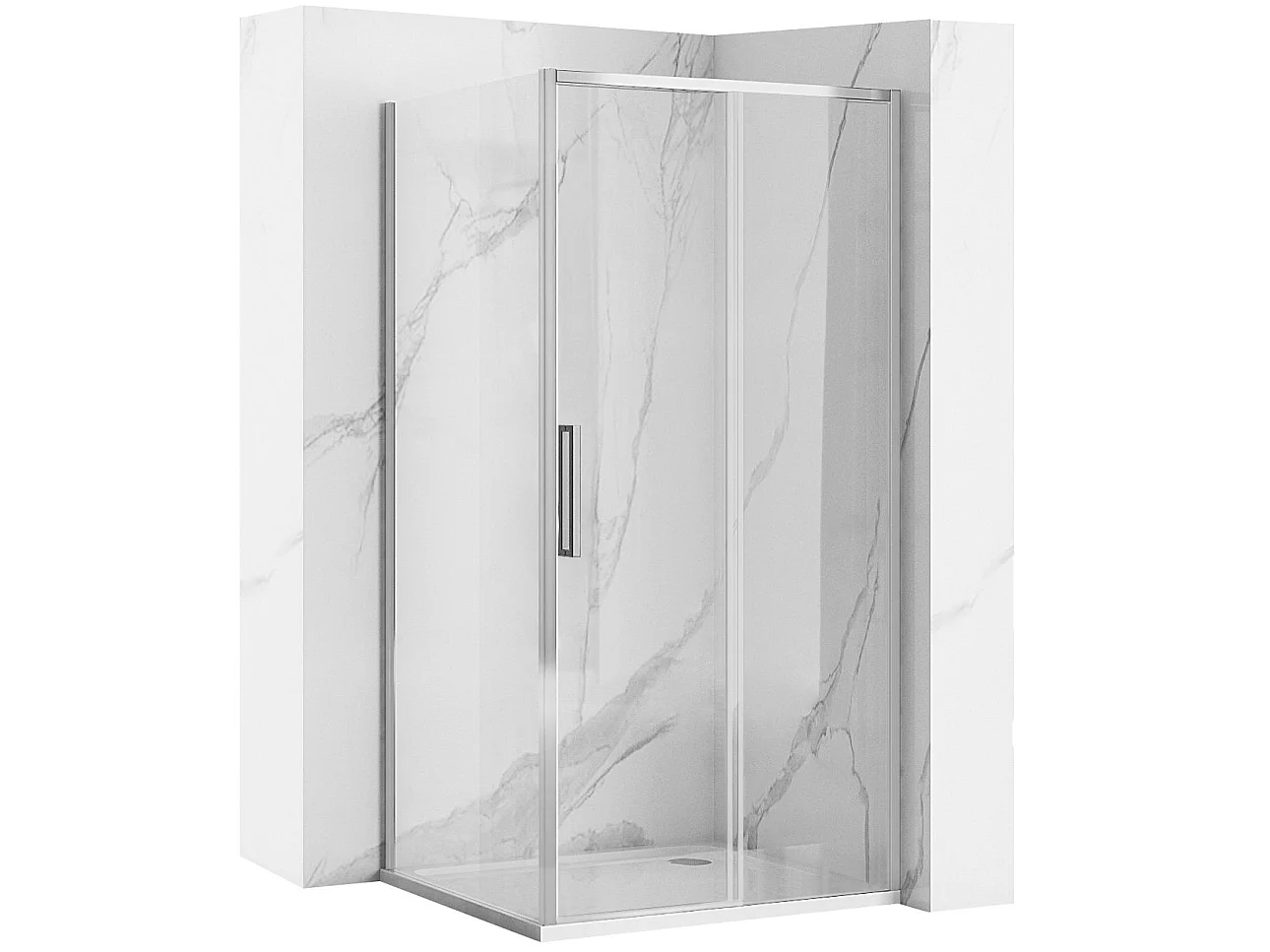 Cabine De Douche D'Angle Rea Rapid Slide 160X100 Chrome
