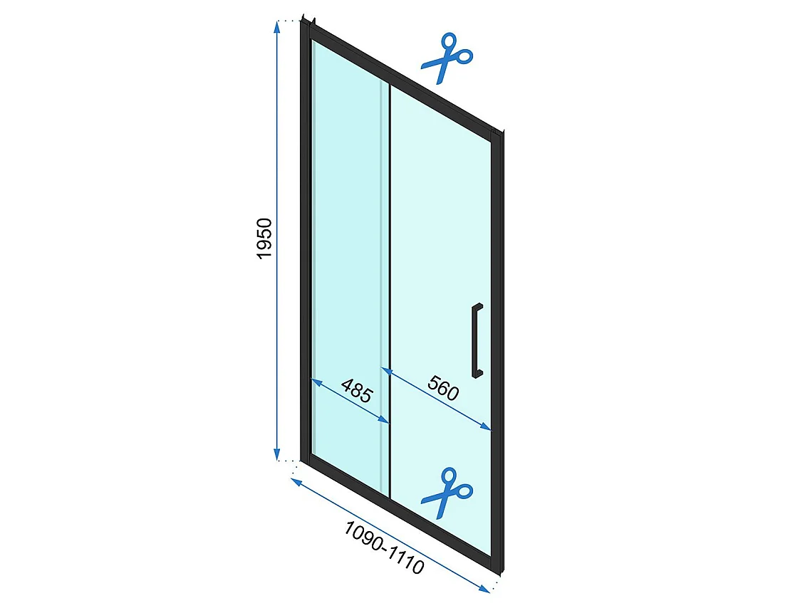 Cabine De Douche D'Angle Rea Rapid Slide 160X100 Chrome