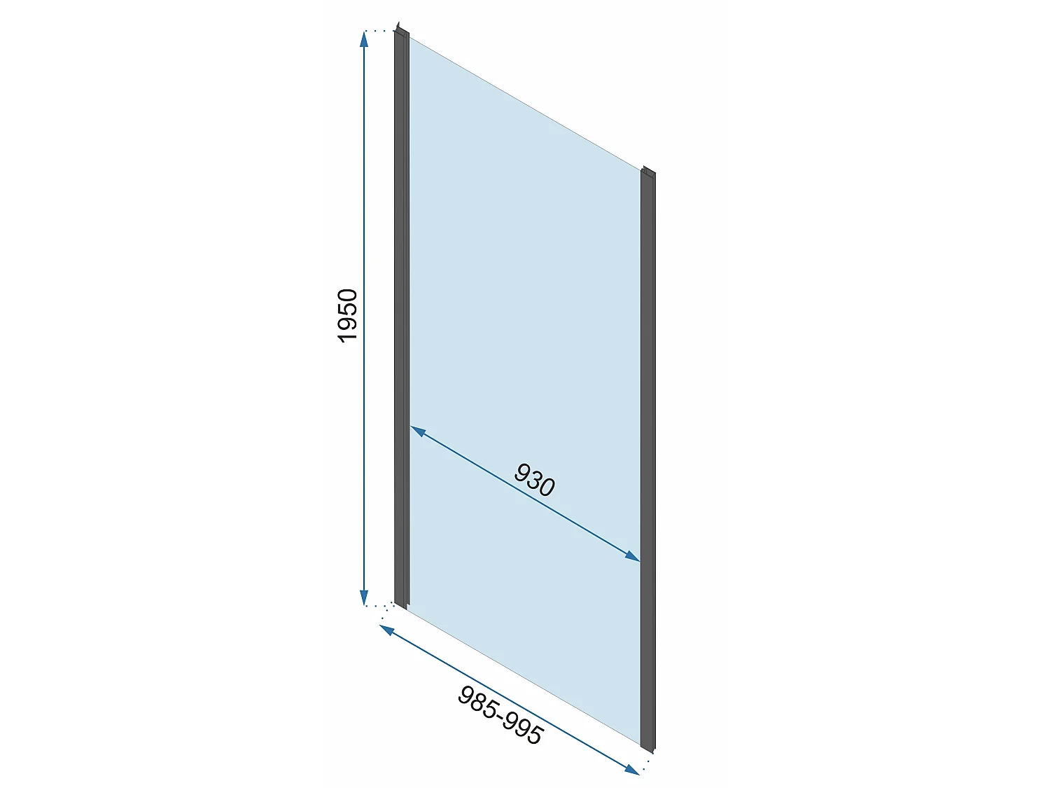 Cabine De Douche D'Angle Rea Rapid Slide 160X100 Chrome