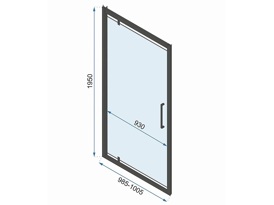 Cabine De Douche Murale Rea Rapid Swing 120X90 Chrome