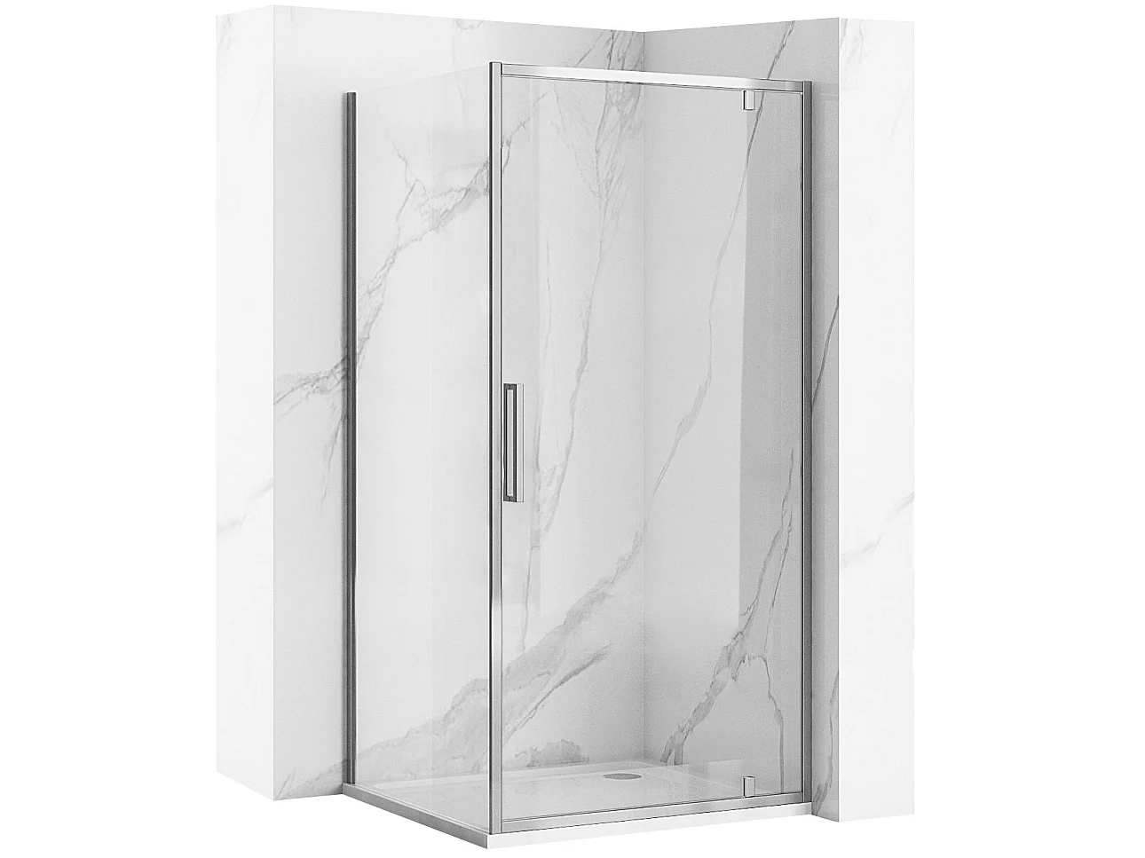 Cabine De Douche D'Angle Rea Rapid Swing 120X90 Chrome
