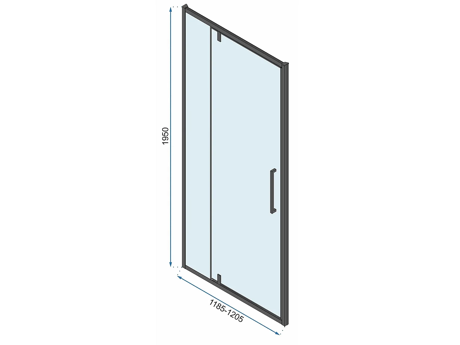 Cabine De Douche D'Angle Rea Rapid Swing 120X90 Chrome
