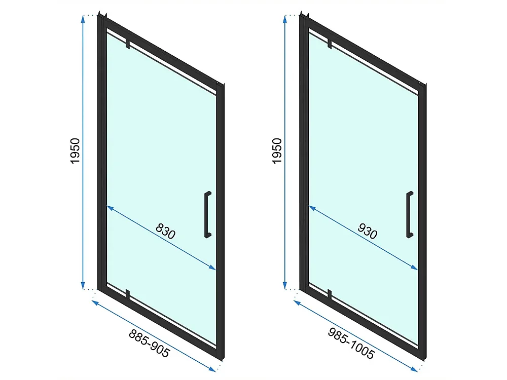 Cabine De Douche D'Angle Rea Rapid Swing 120X90 Chrome