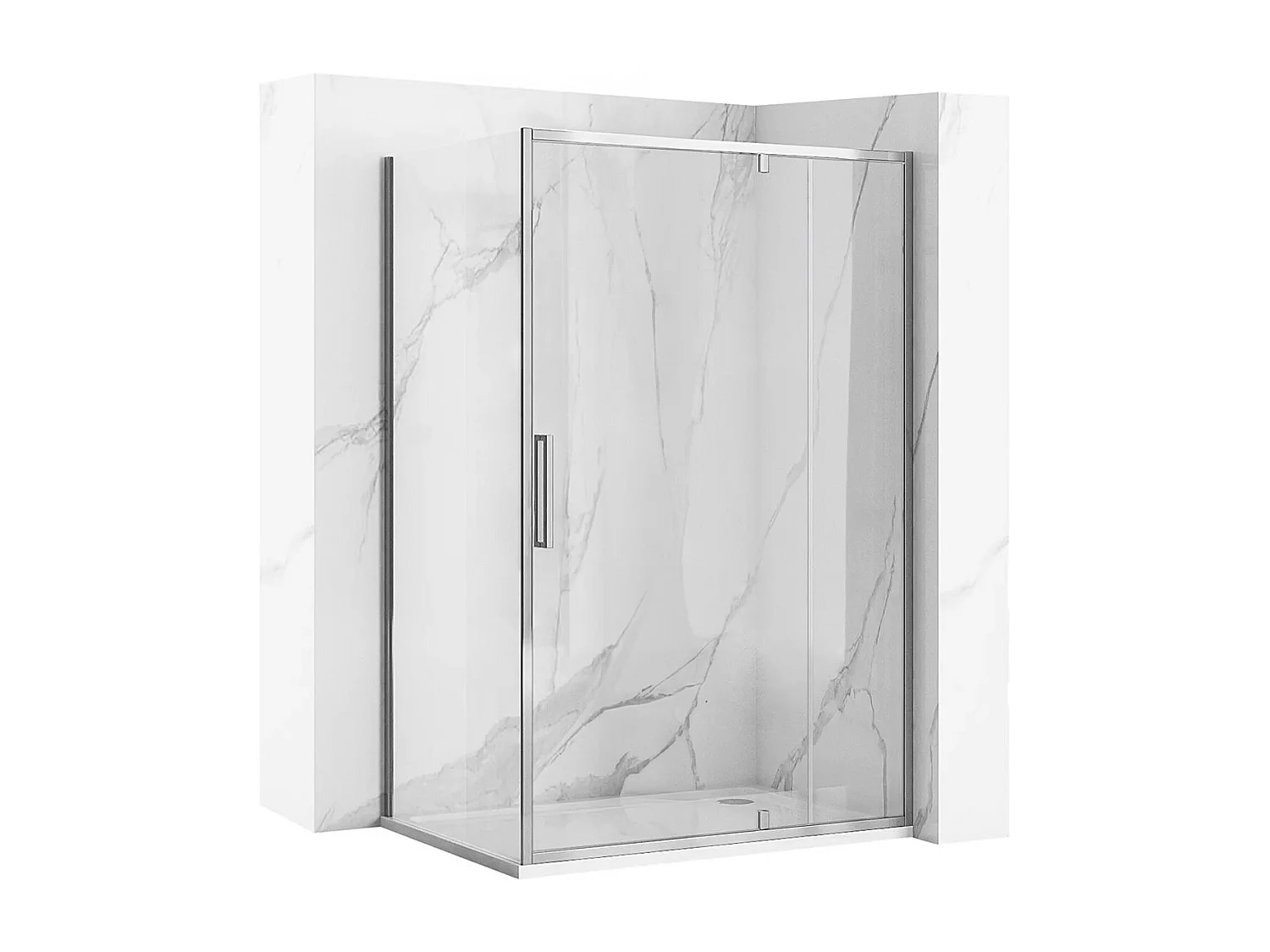 Cabine De Douche D'Angle Rea Rapid Swing 120X100 Chrome